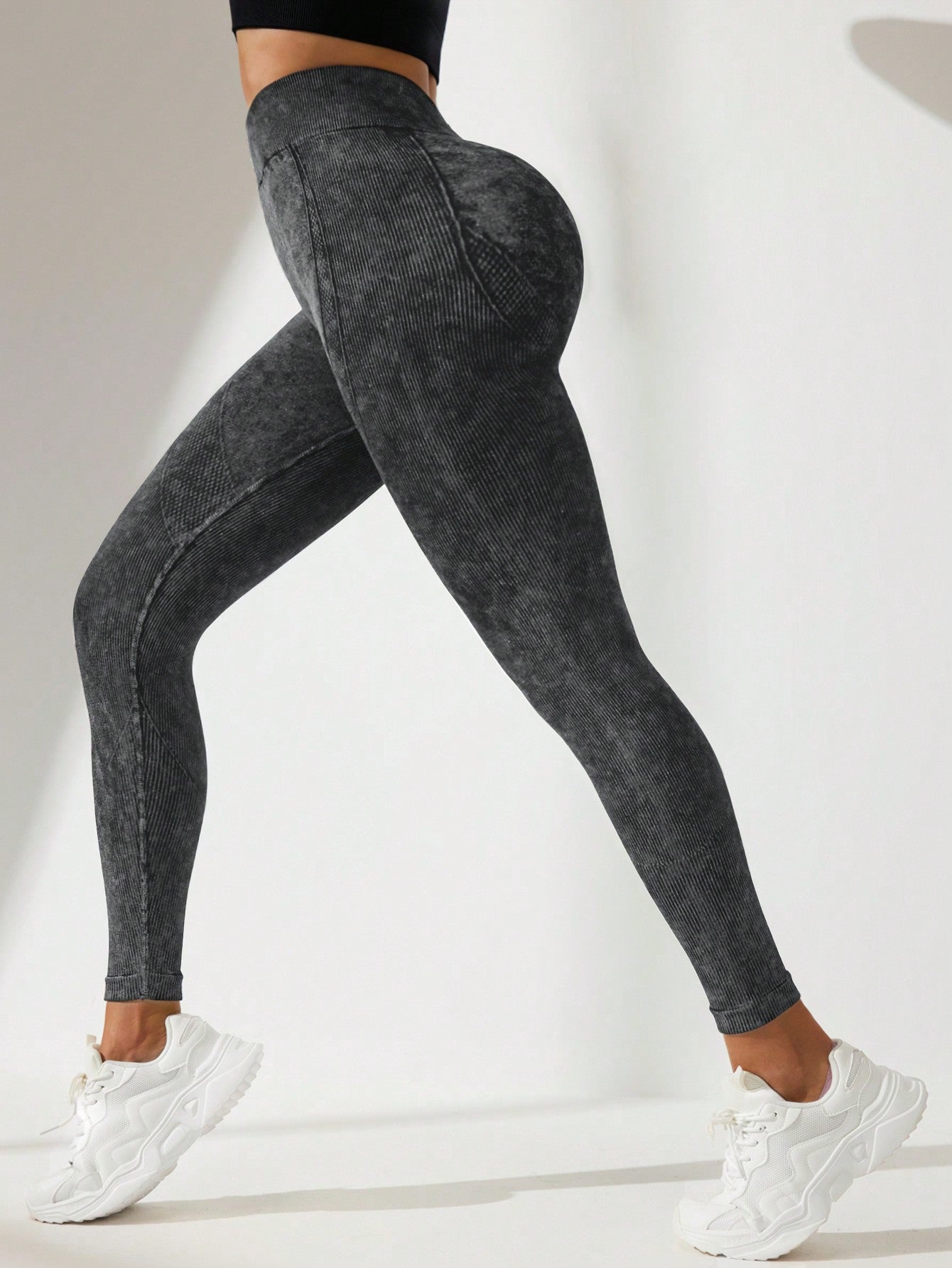 Calça Legging Sem Costura Cintura Alta Texturizada