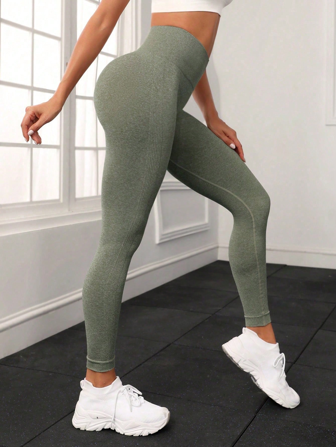 Calça Legging Fitness Cintura Alta Letreiro Waistband