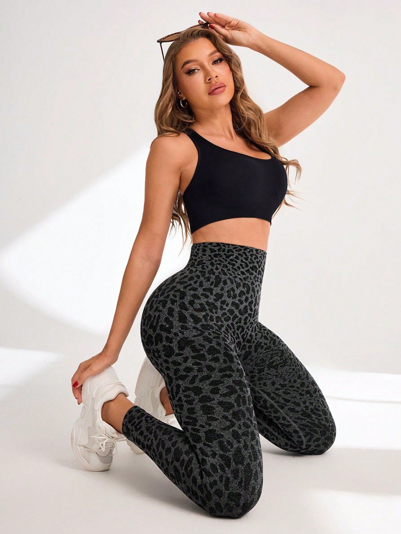 Calça Legging Estampada Animal Print Sem Costura