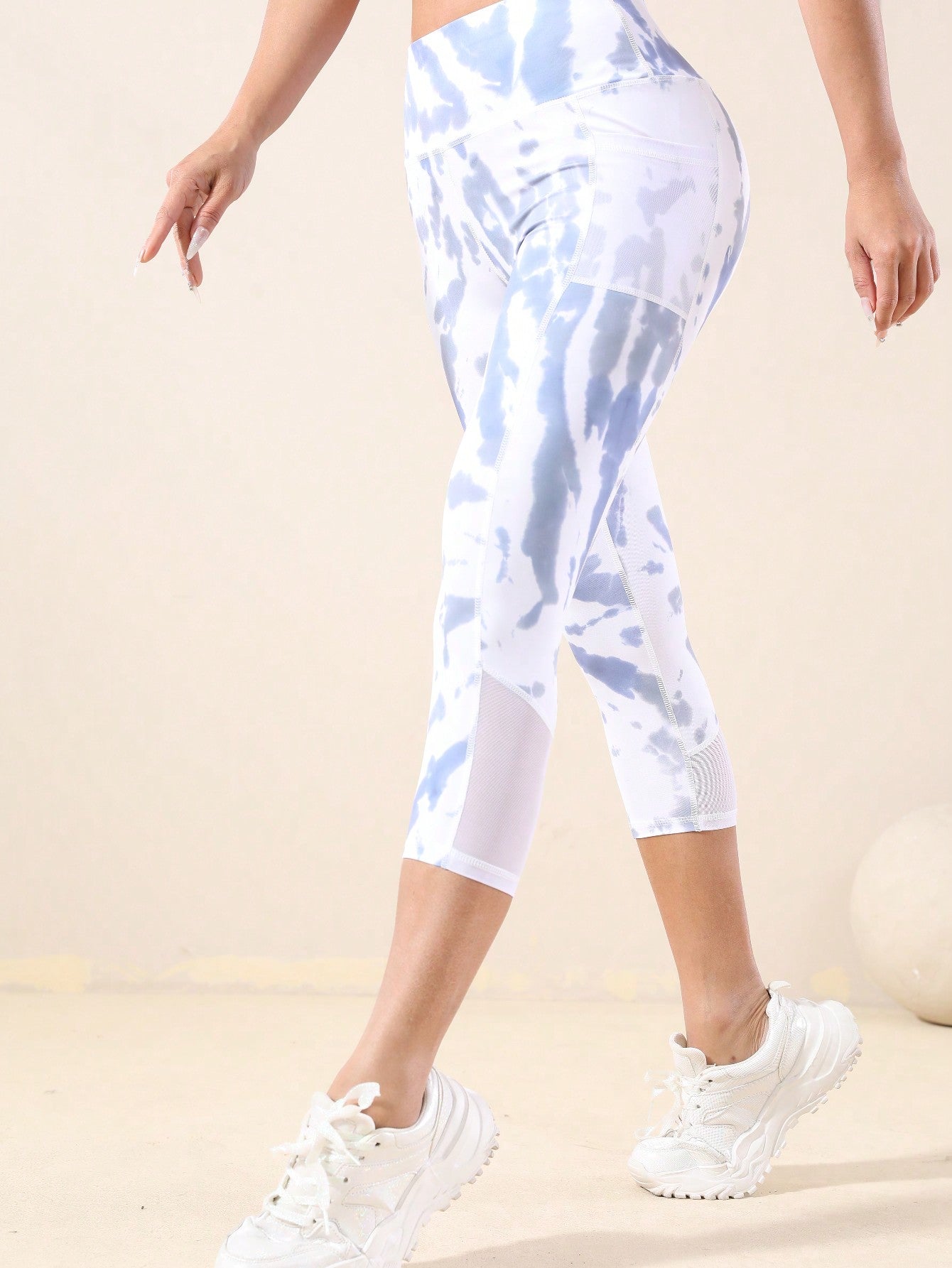 Calça Legging Estampada Cós Alto com Bolso Telado