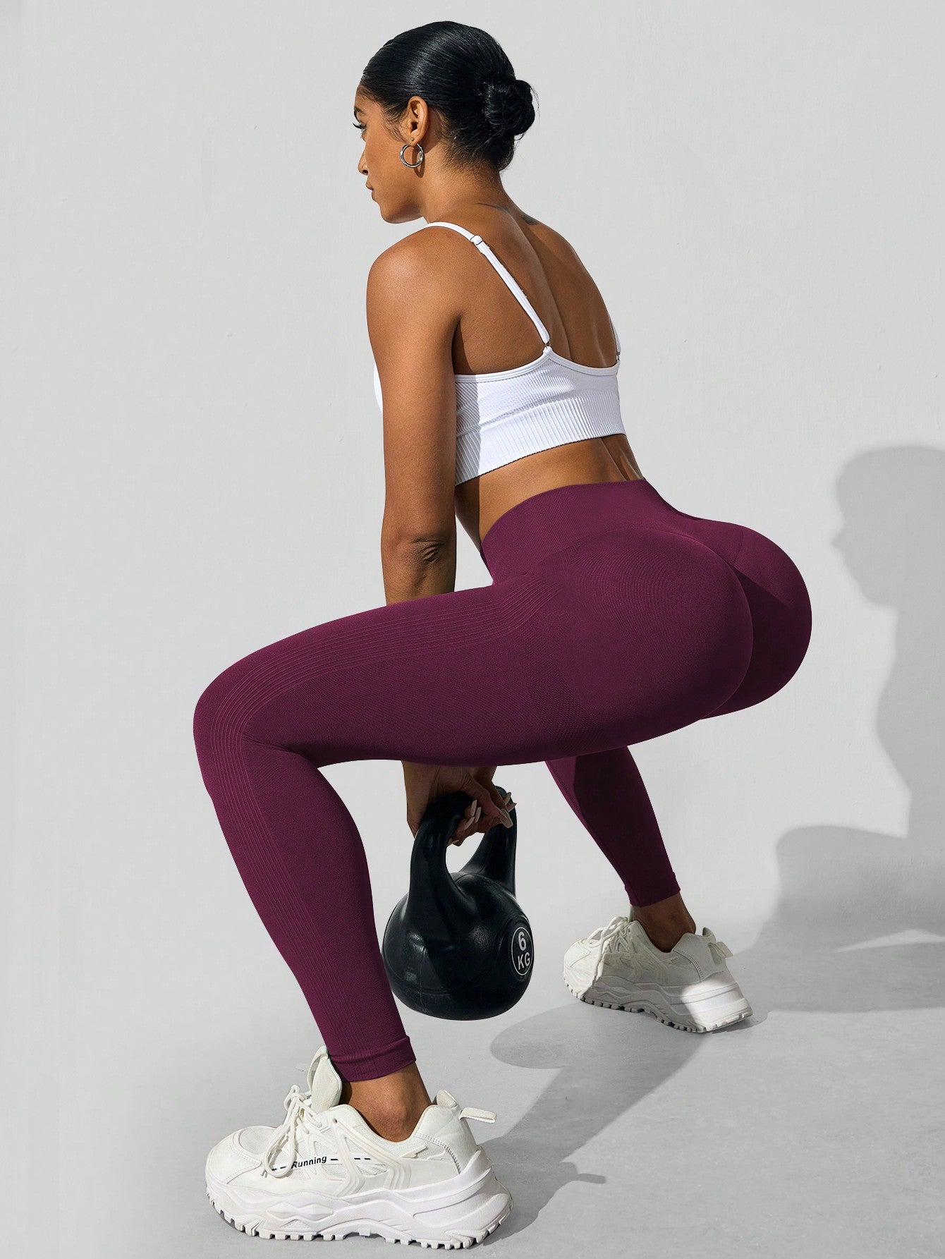Calça Legging Sem Costura Push Up Com Compressão