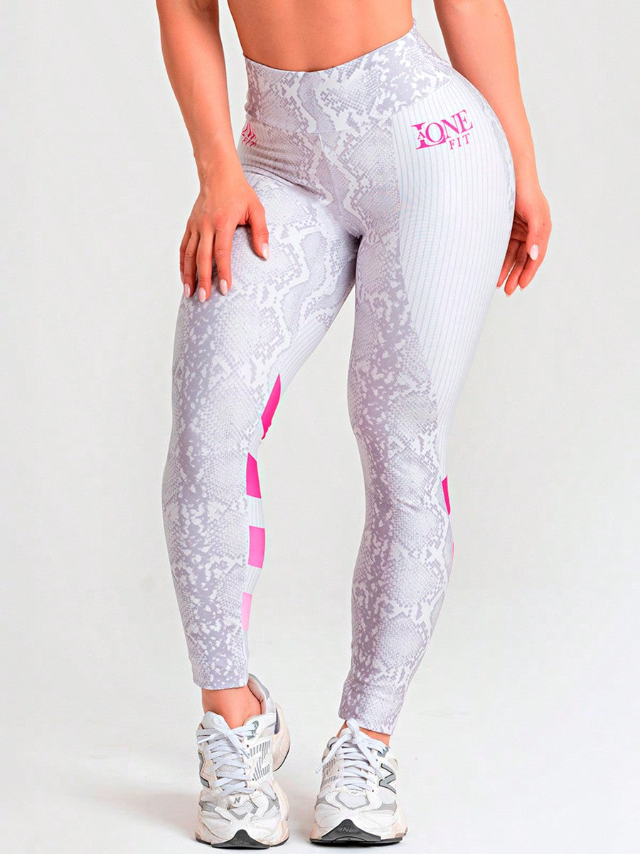 Calça Legging Fashion Estampada Cintura Alta Texturizada