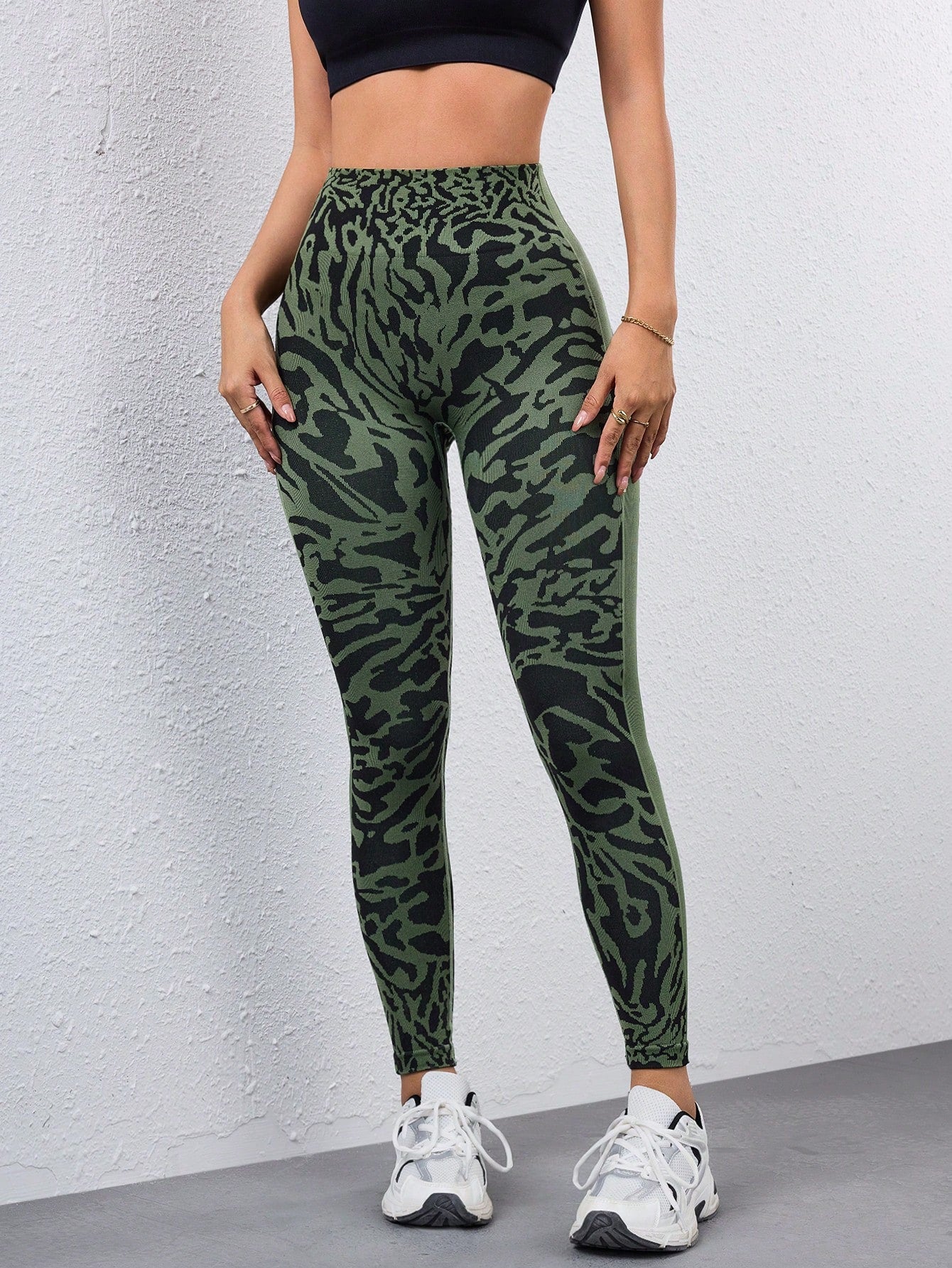 Calça Legging Seamless Estampada Animal Print Fitness
