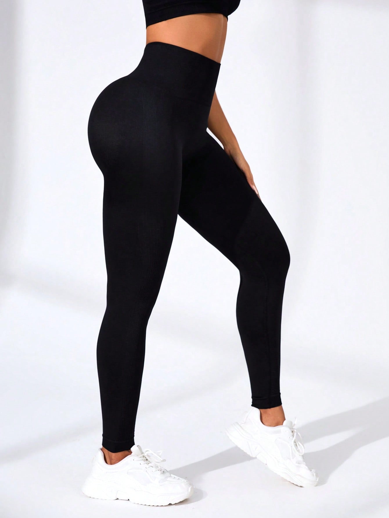 Calça Legging Seamless Push Up Com Cós Escrita
