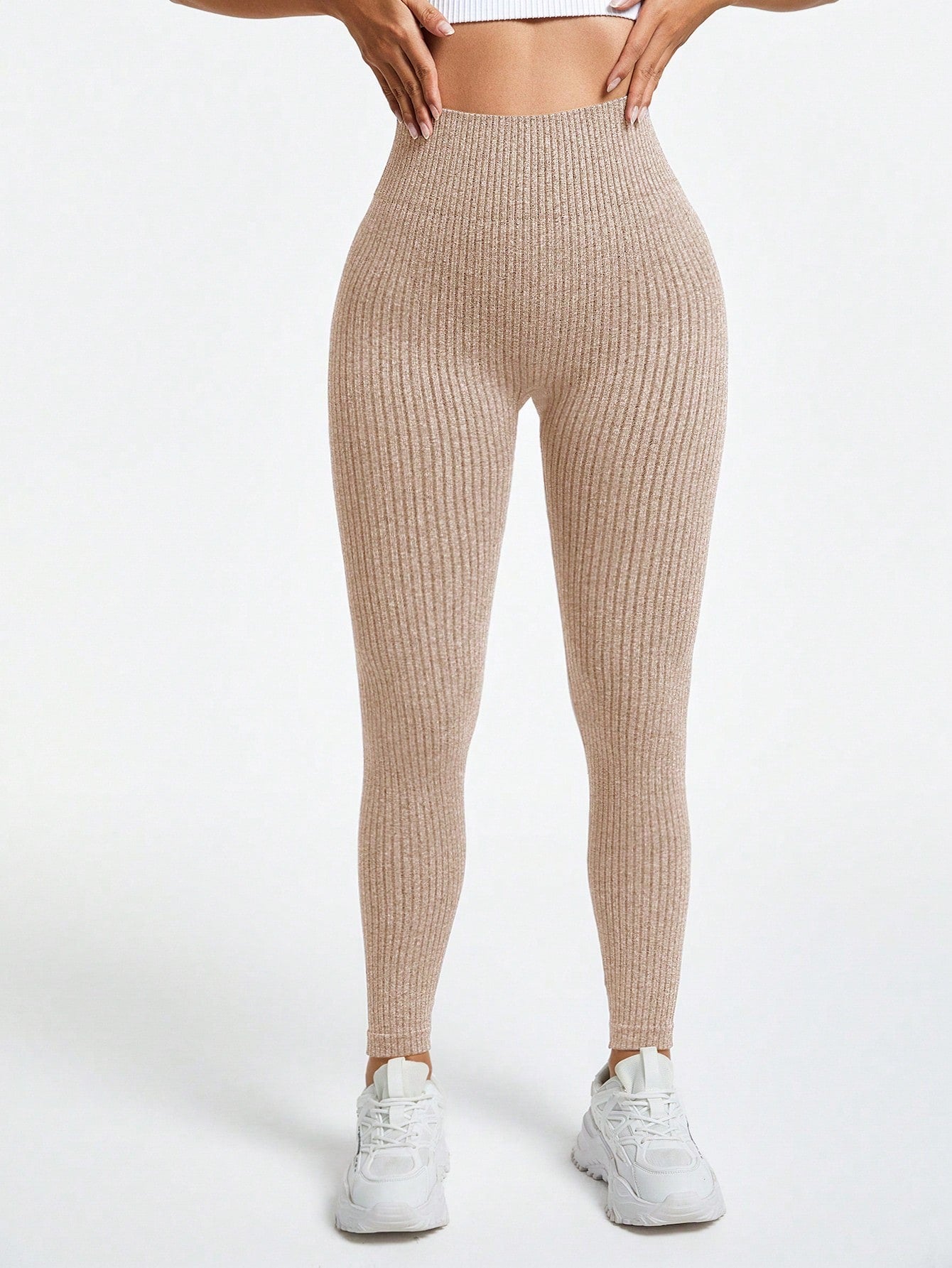Calça Legging Básica Canelada Sem Costura Conforto Total