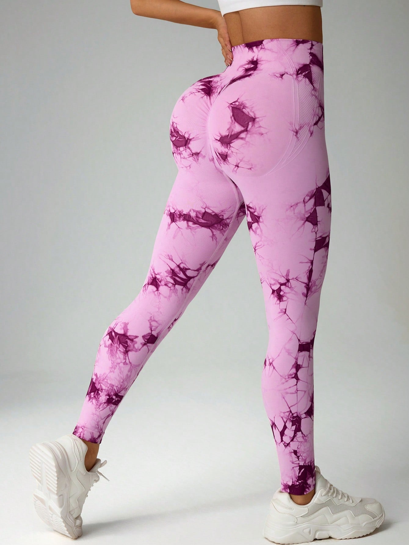Calça Legging Tie Dye Scrunch Sem Costura