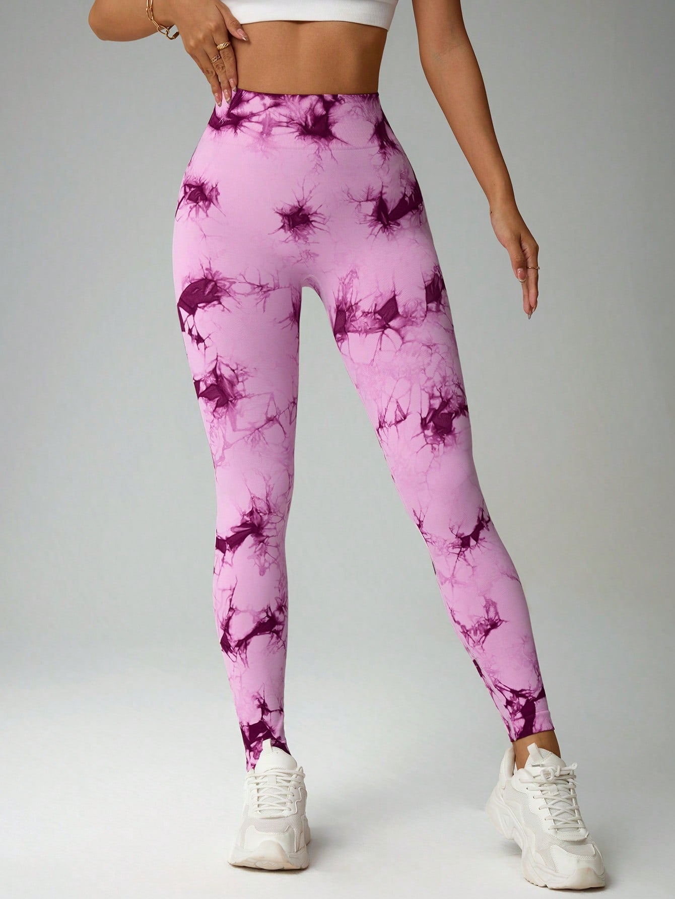 Calça Legging Tie Dye Scrunch Sem Costura