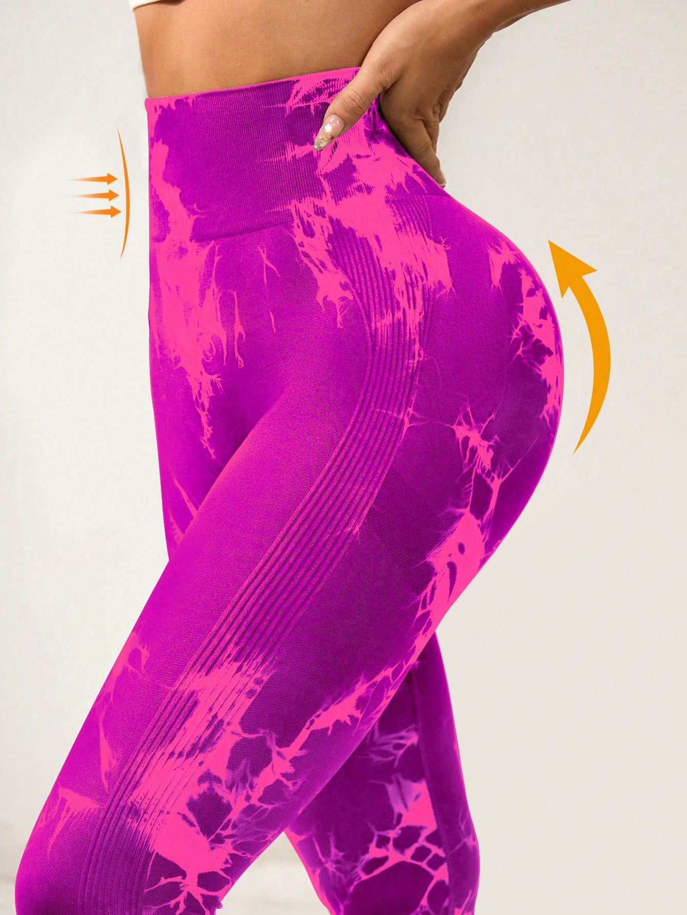 Calça Legging Feminina Sem Costura Estampa Tie Dye