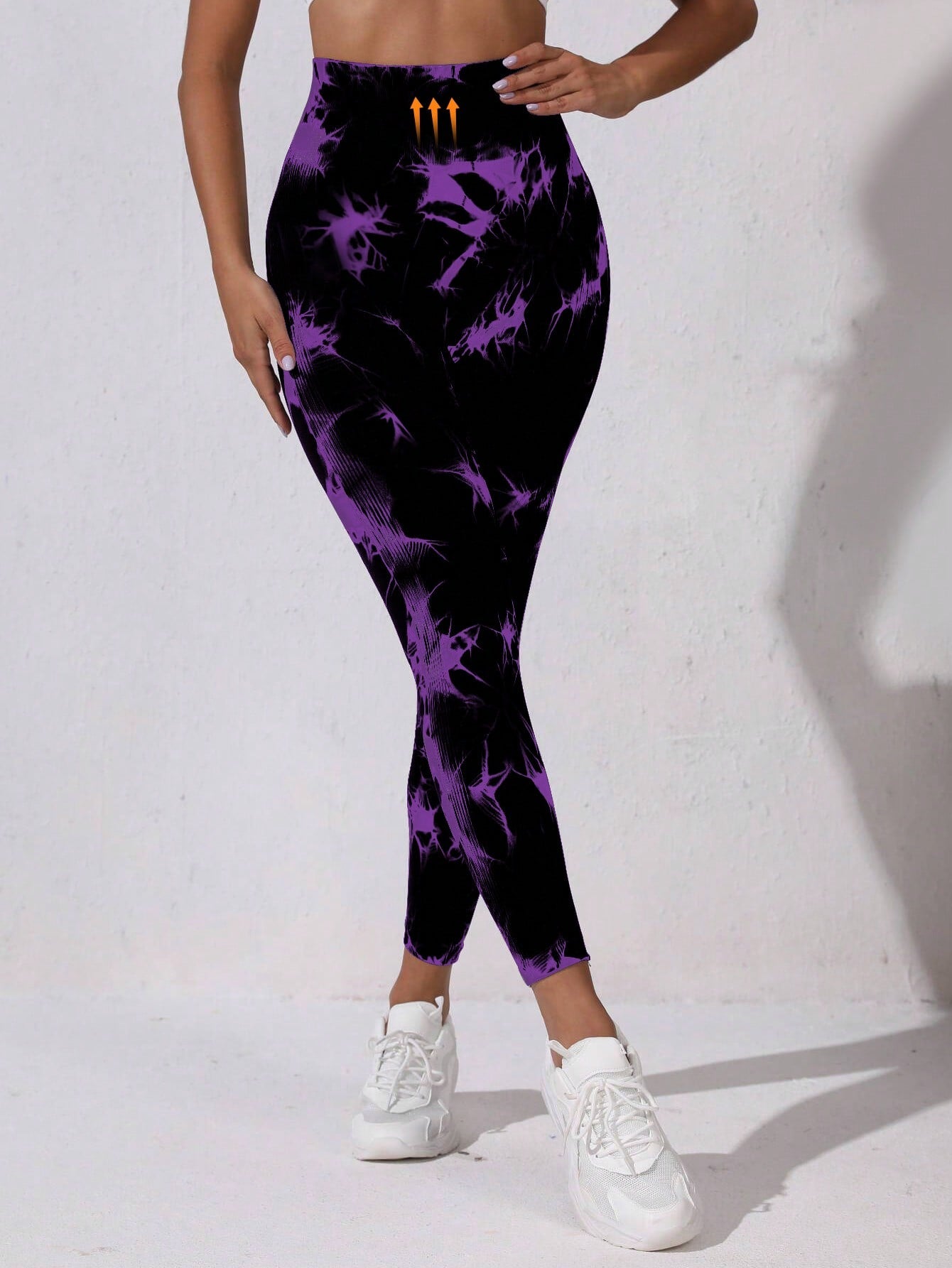 Calça Legging Feminina Sem Costura Estampa Tie Dye