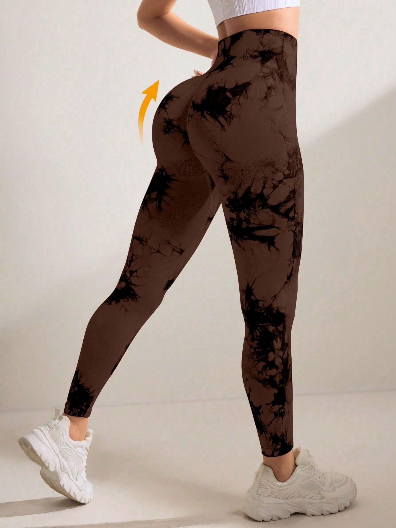 Calça Legging Feminina Sem Costura Estampa Tie Dye