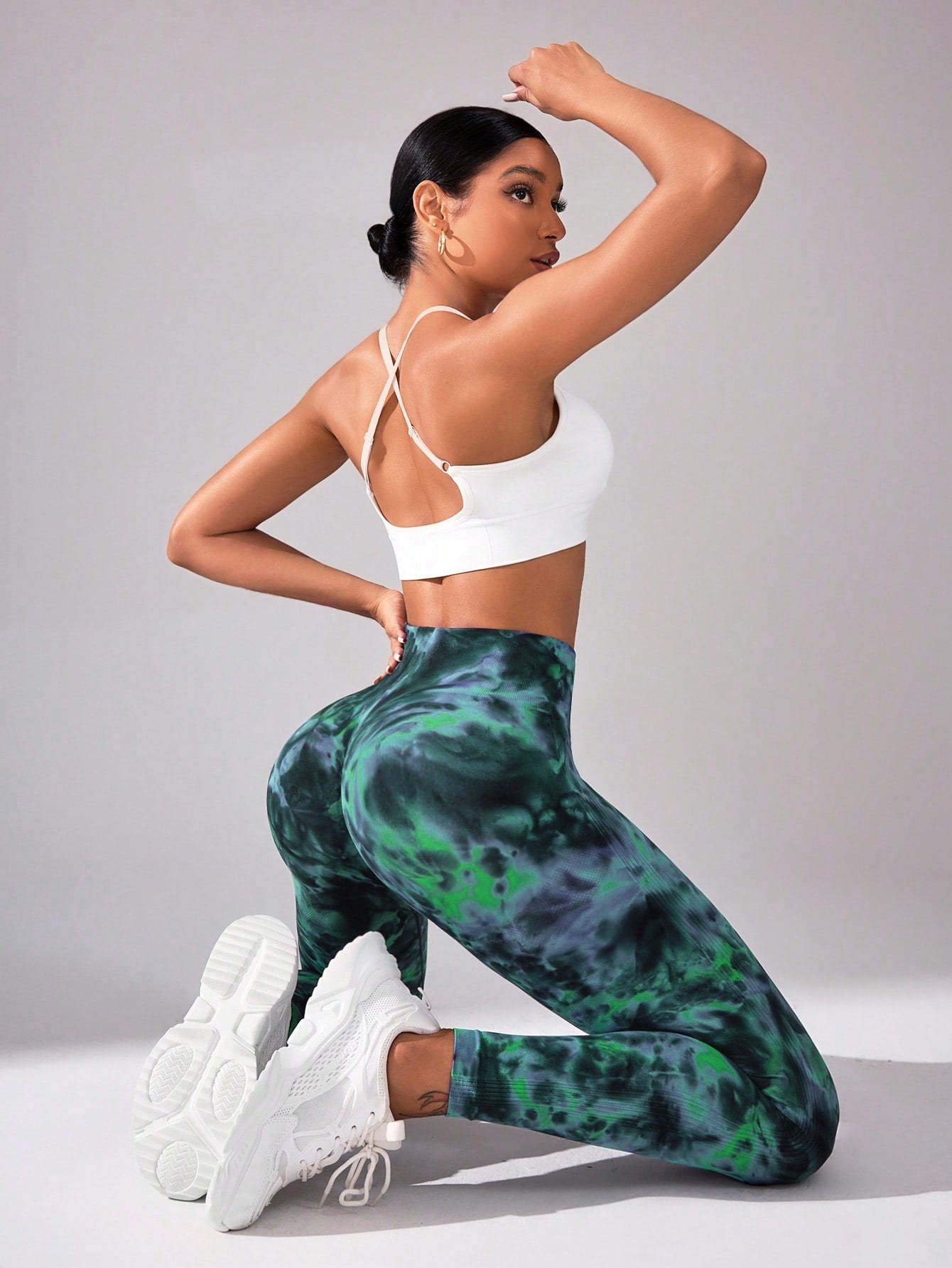 Calça Legging Tie Dye Push Up Sem Costura