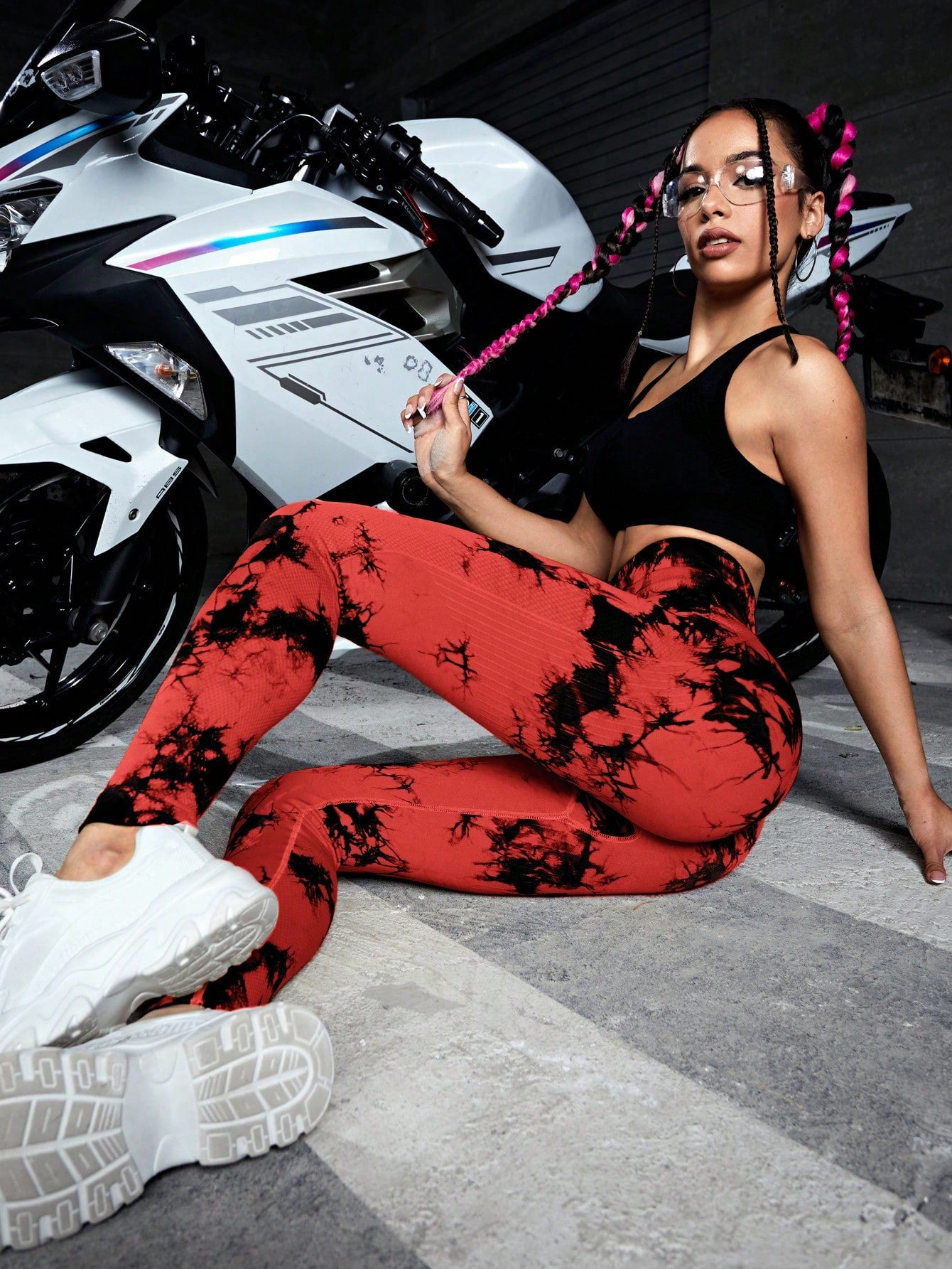 Calça Legging Fashion Estampa Tie Dye Sem Costura