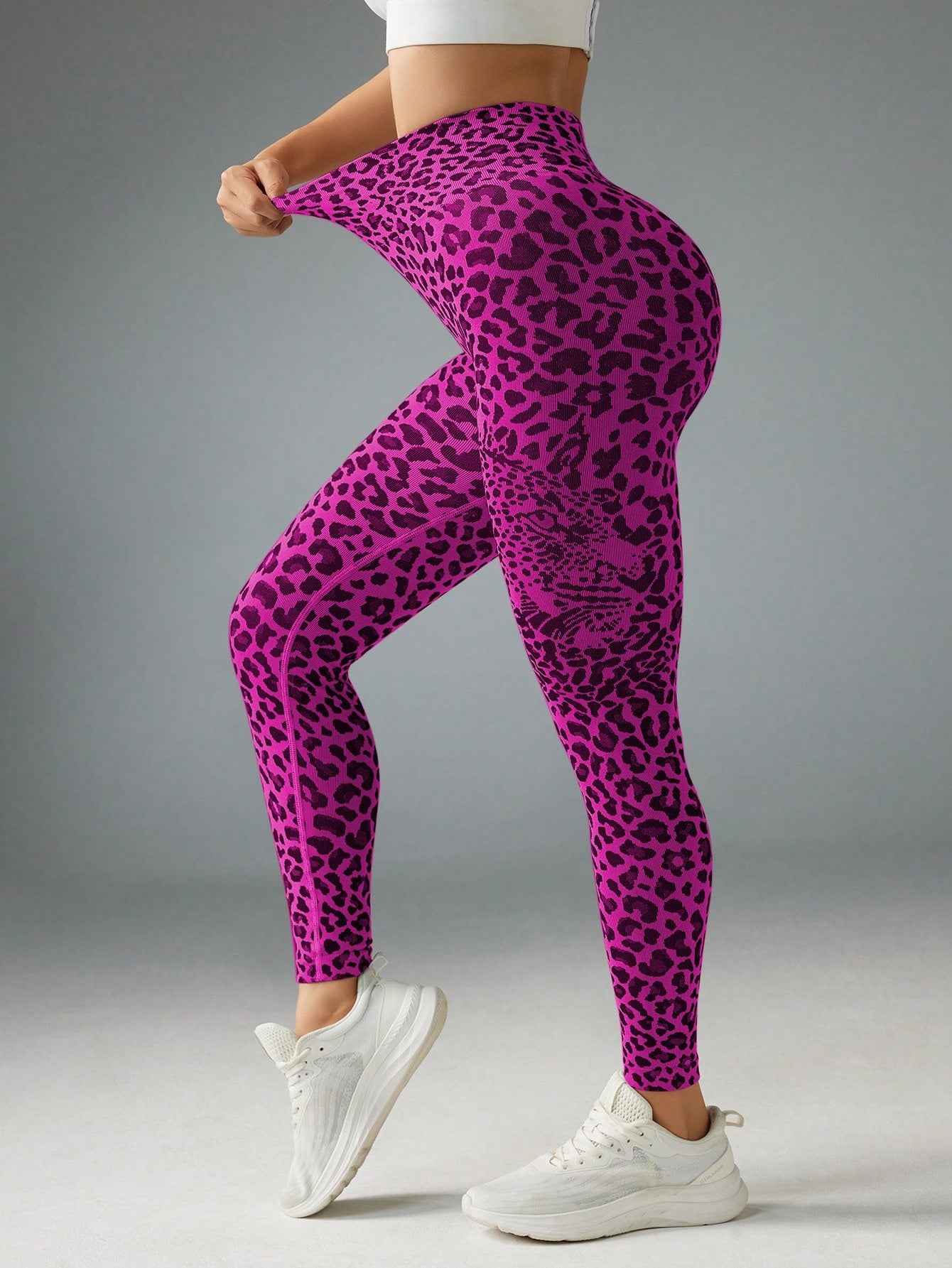 Calça Legging Estampada Animal Print Sem Costura
