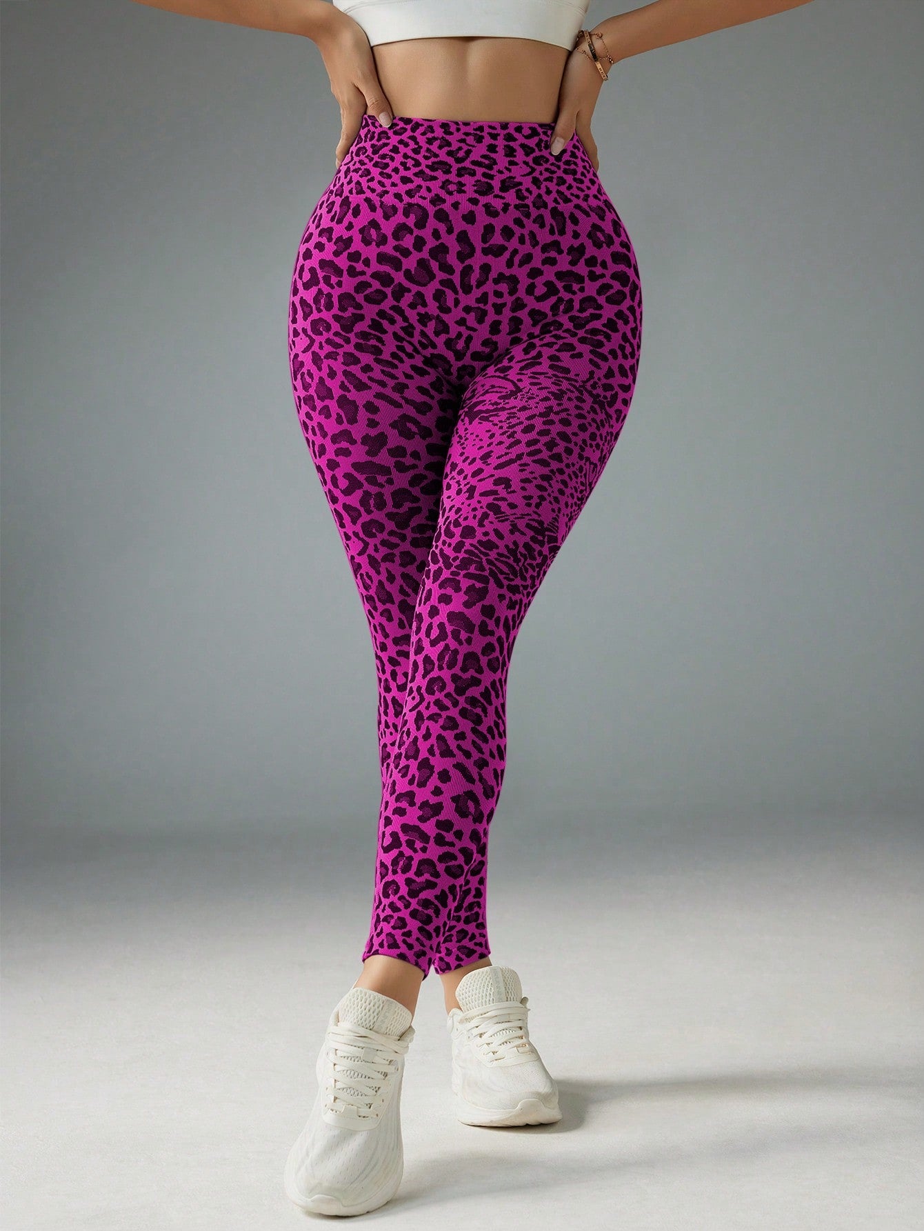 Calça Legging Estampada Animal Print Sem Costura