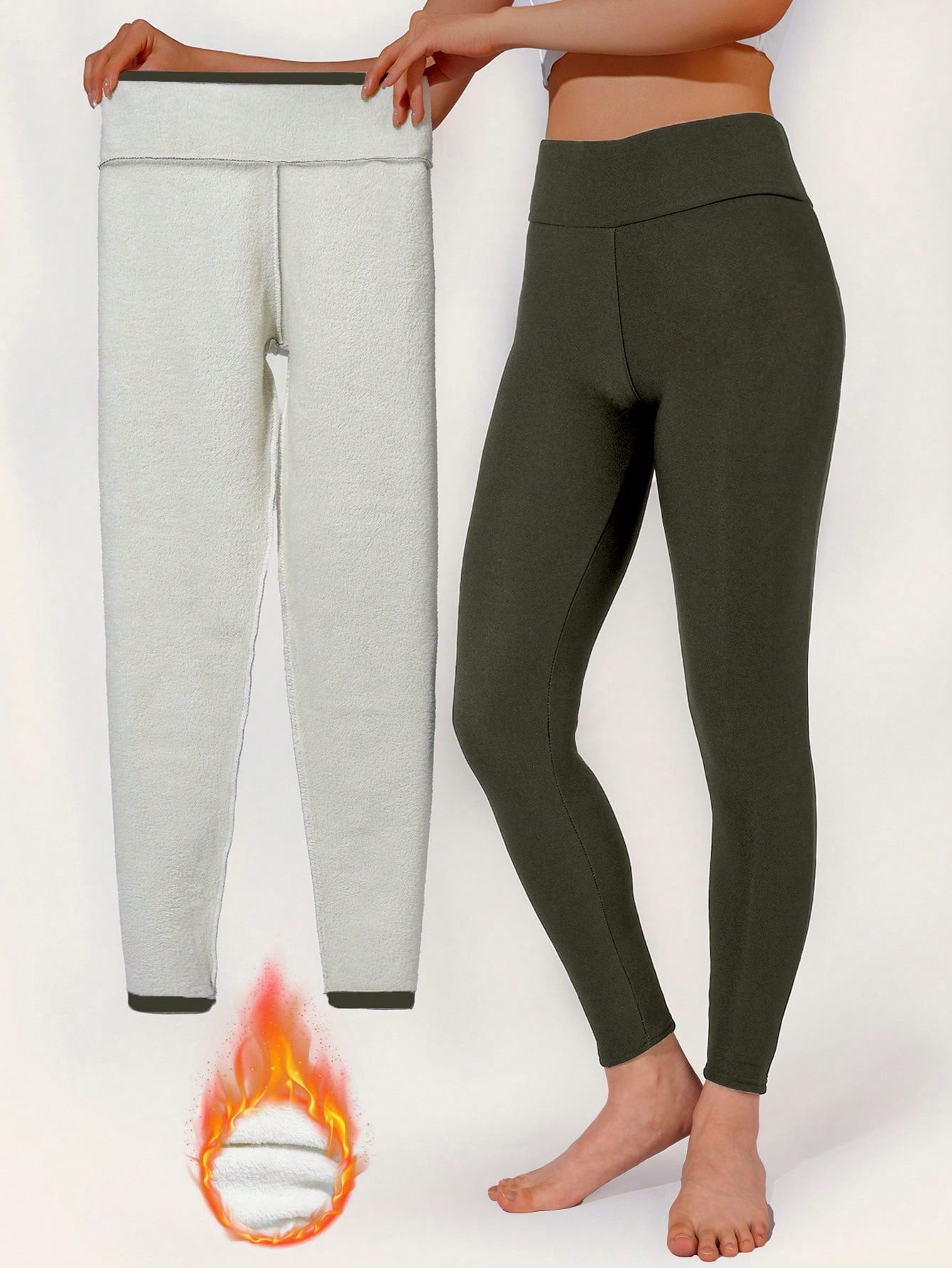 Calça Legging Feminina Forrada Com Forro Térmico