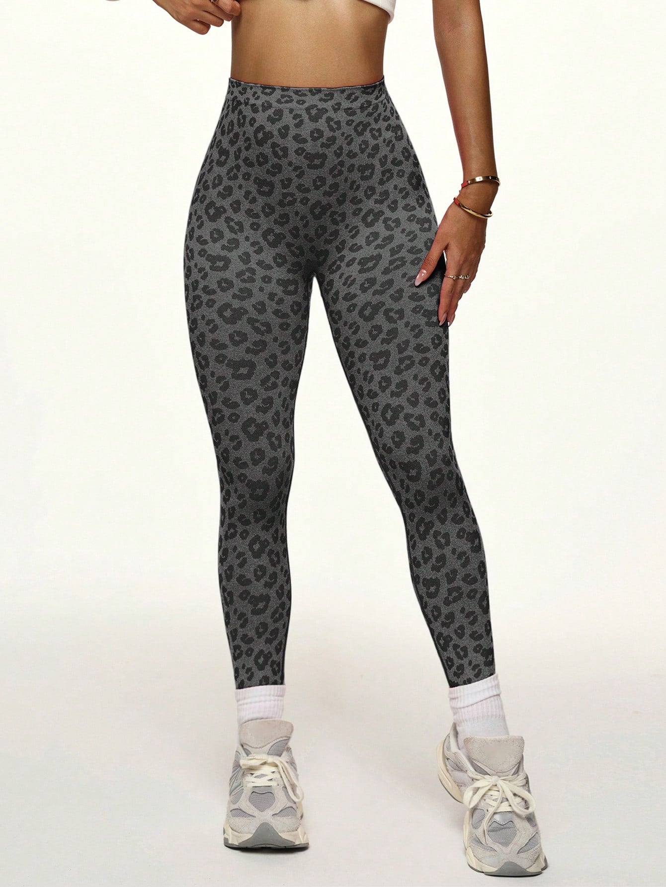 Calça Legging Sem Costura Estampa Animal Modeladora