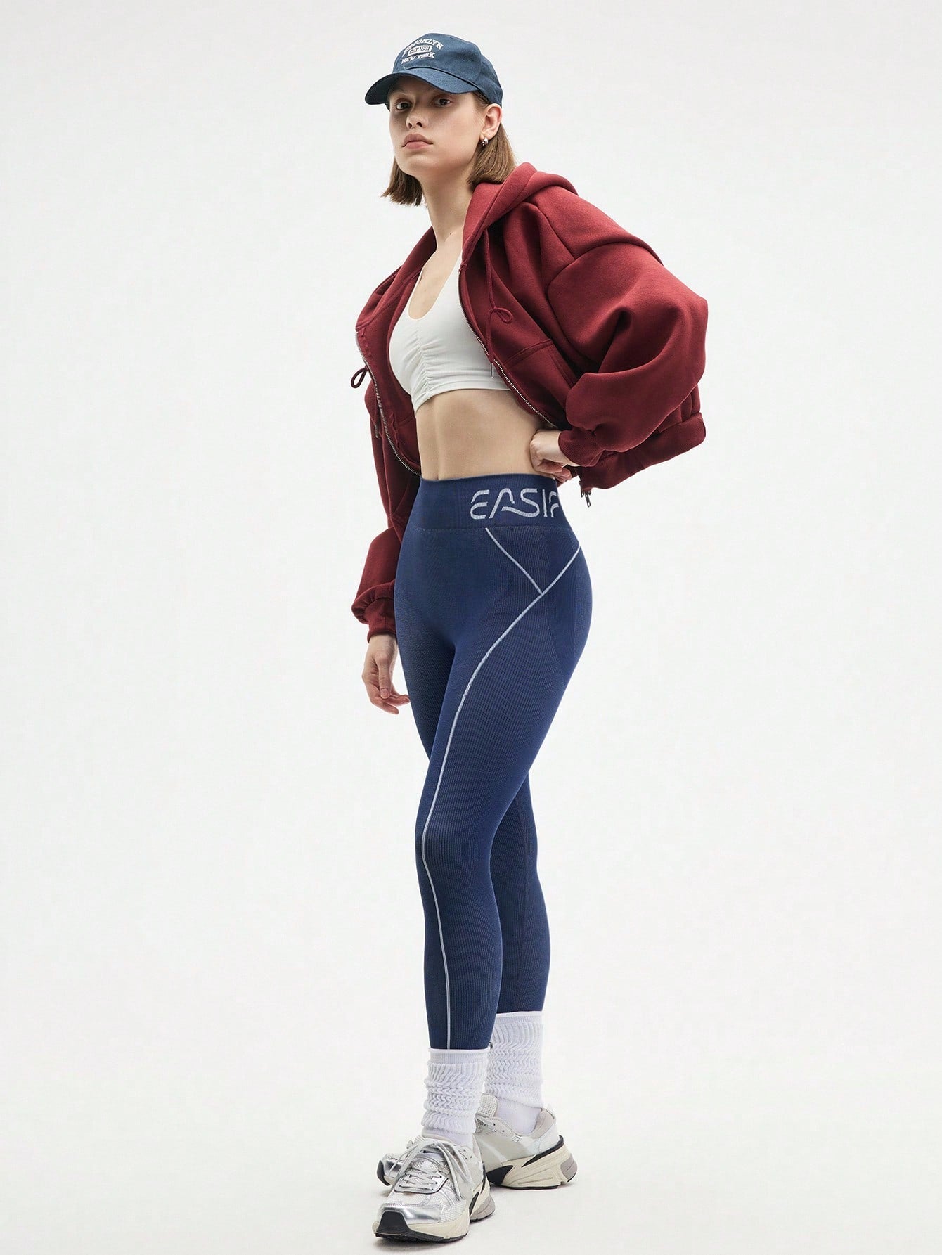Calça Legging Feminina Sem Costura Cintura Alta Compressiva