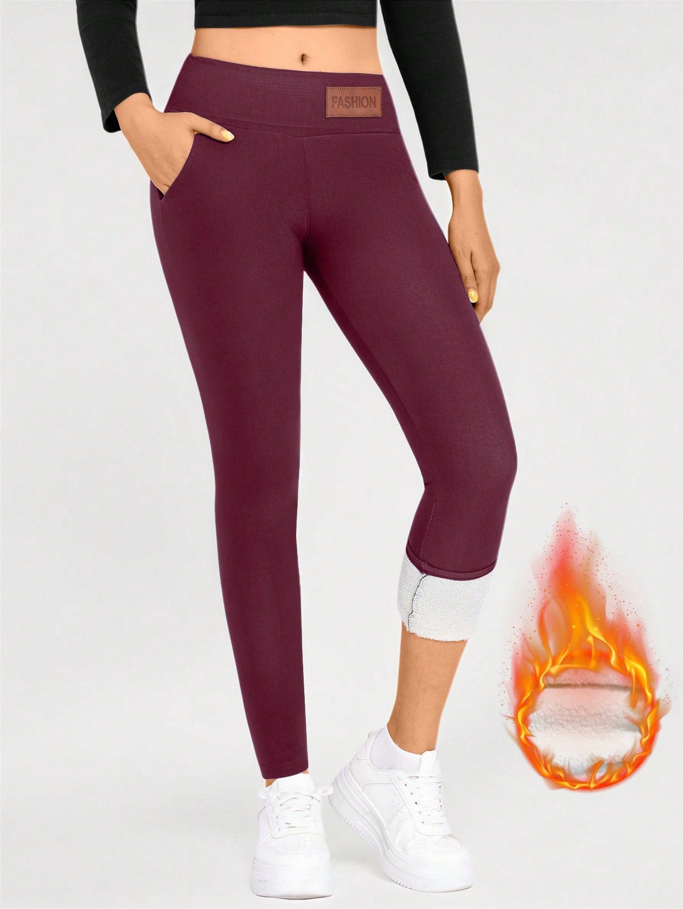 Calça Legging Feminina Forrada Com Cós Anatômico Térmico