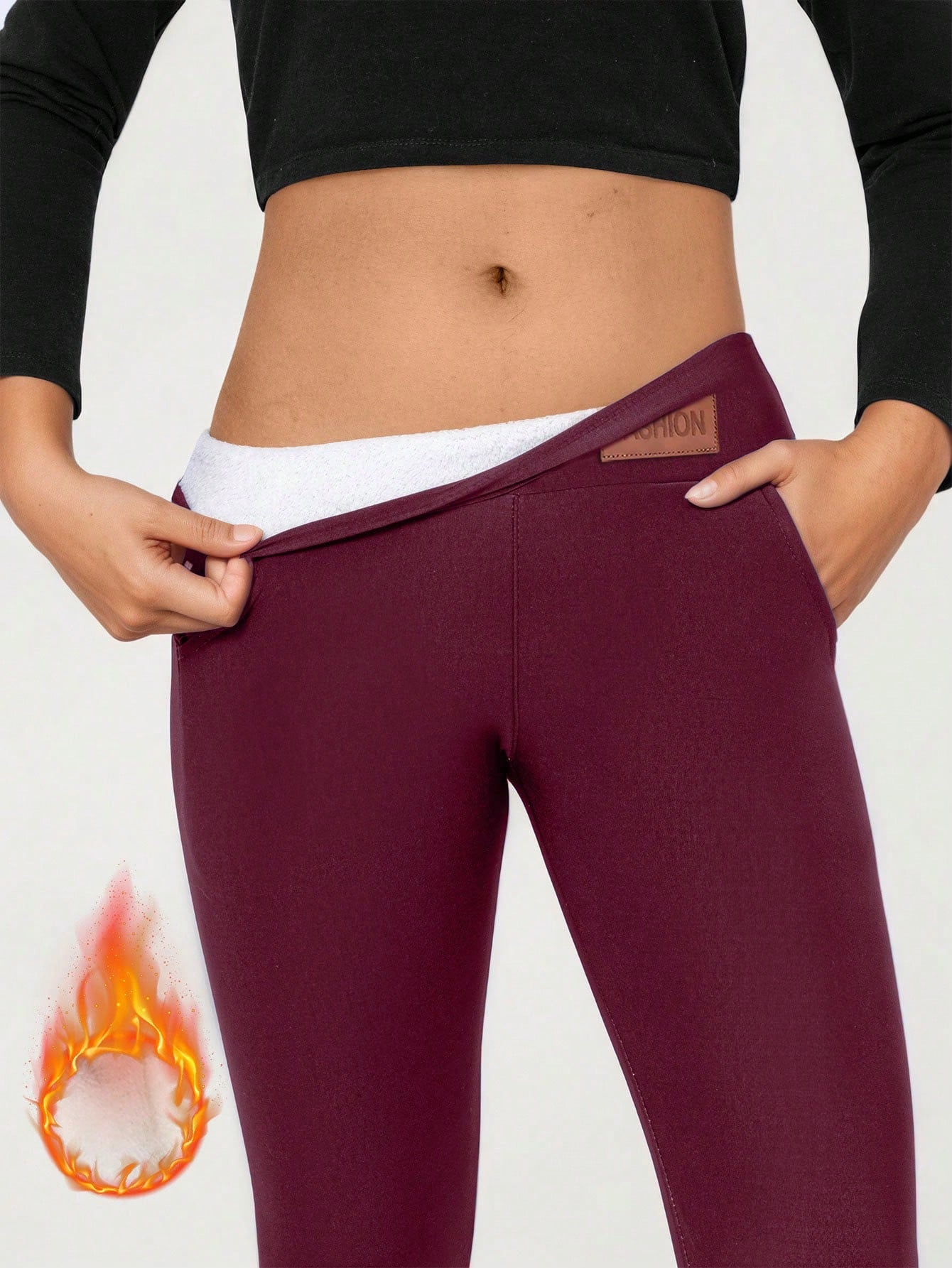 Calça Legging Feminina Forrada Com Cós Anatômico Térmico