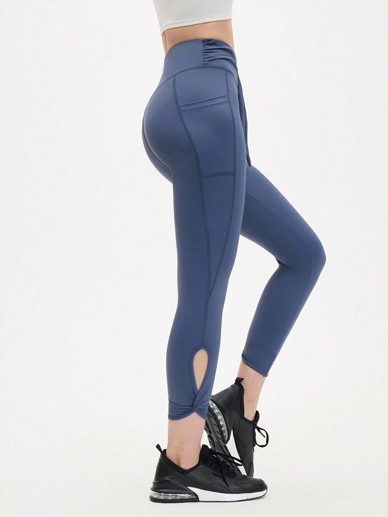 Calça Legging 7/8 Com Laço E Bolso Lateral Fitness