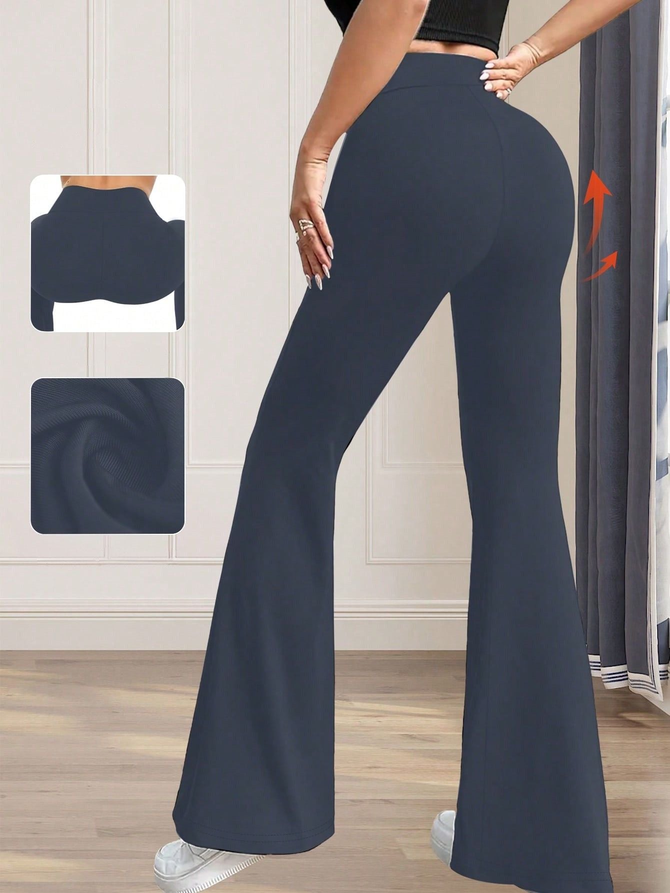 Calça Legging Flare Modeladora Cintura Alta Super Confortável