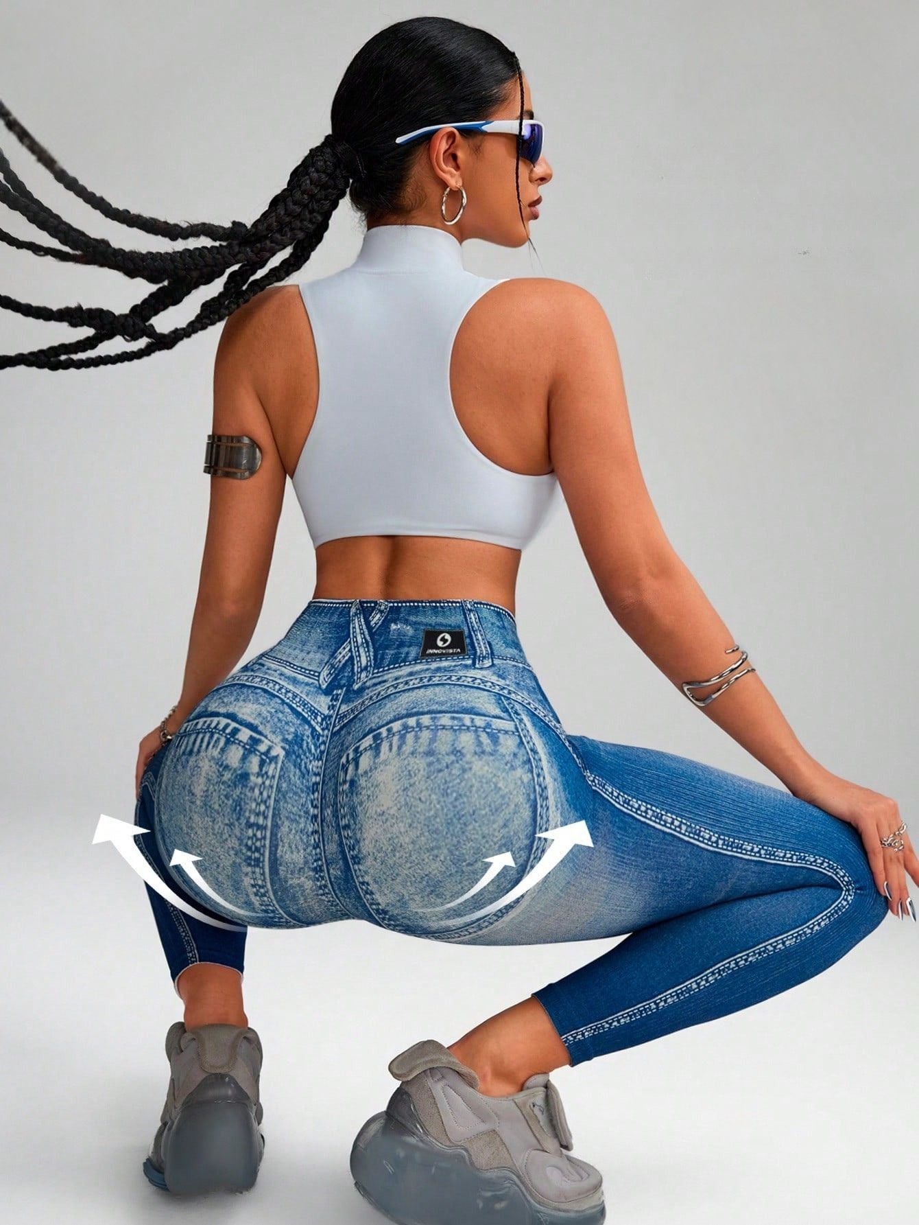 Calça Legging Fashion Estilo Jeans Modeladora