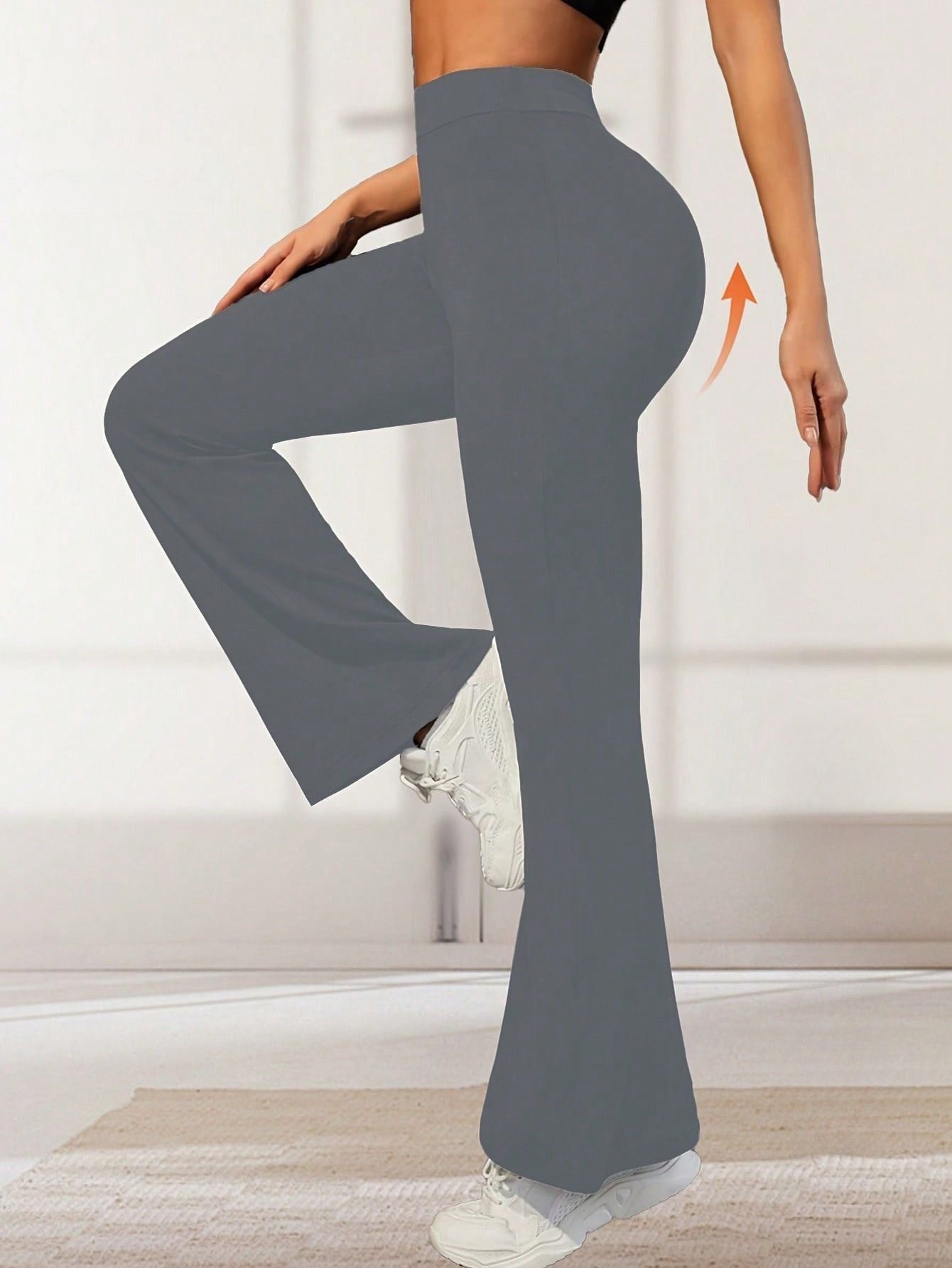 Calça Legging Flare Fitness Feminina Cintura Alta Modeladora