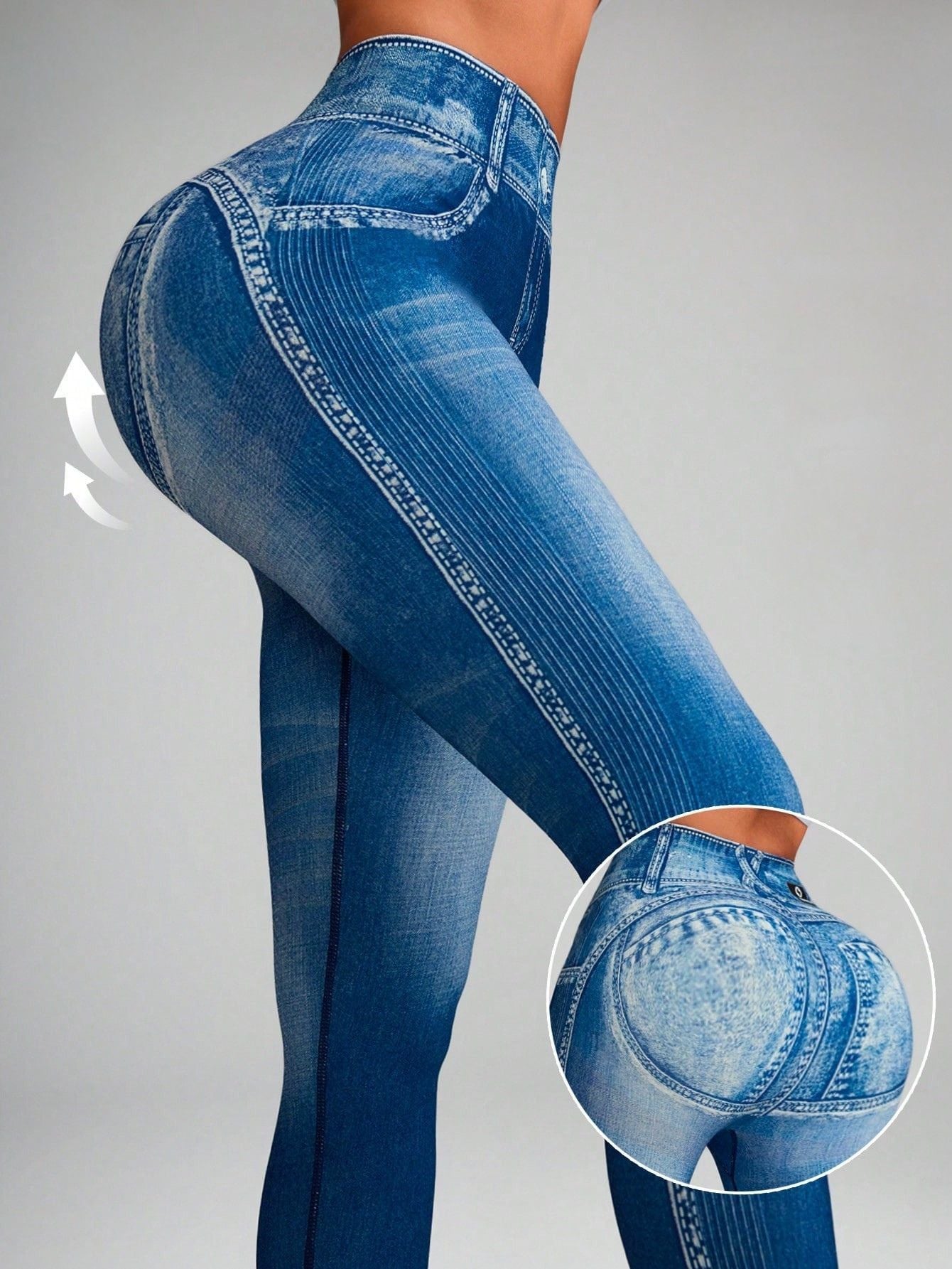 Calça Legging Fashion Estilo Jeans Modeladora