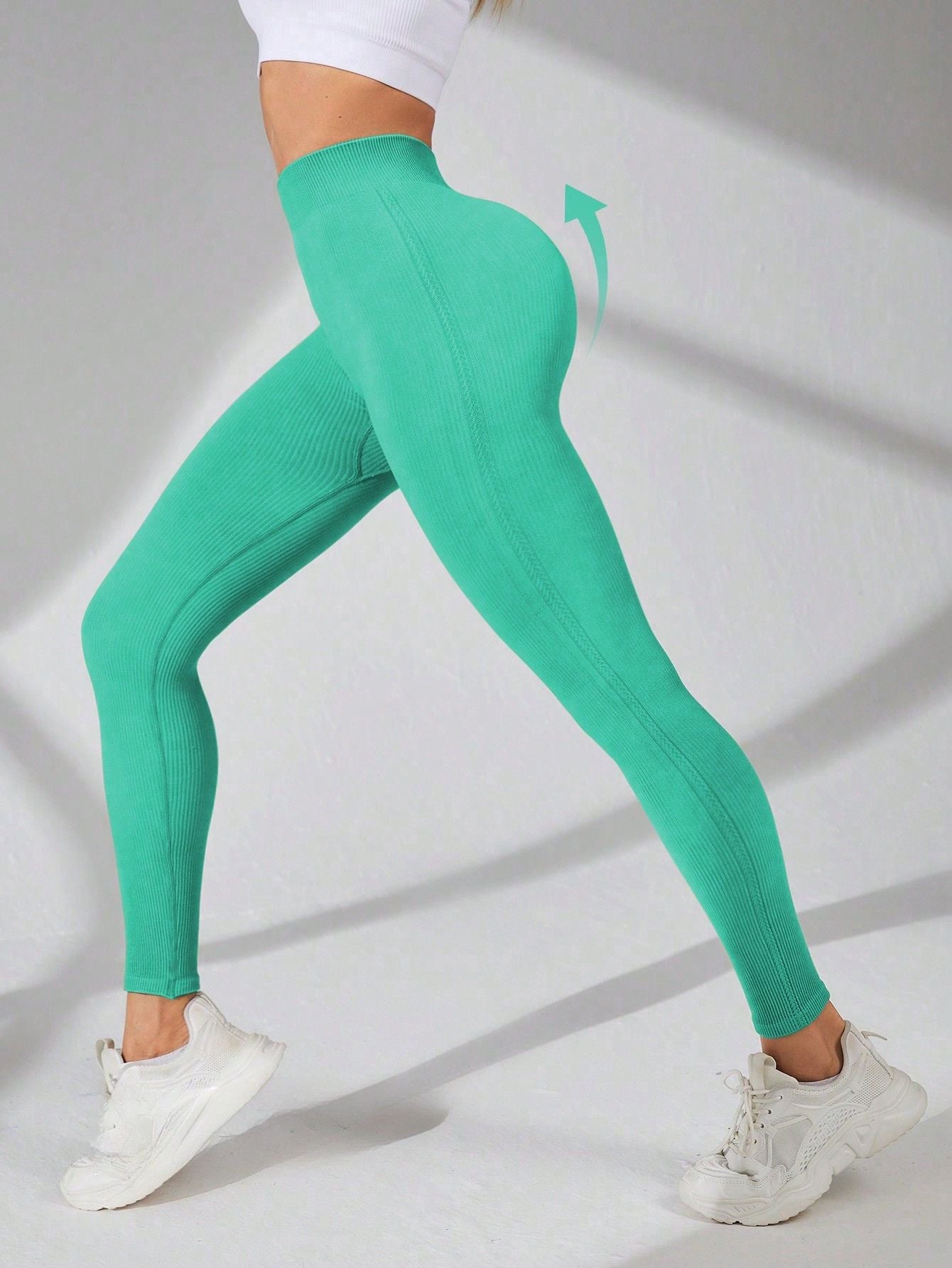 Calça Legging Canelada Sem Costura Empina Bumbum