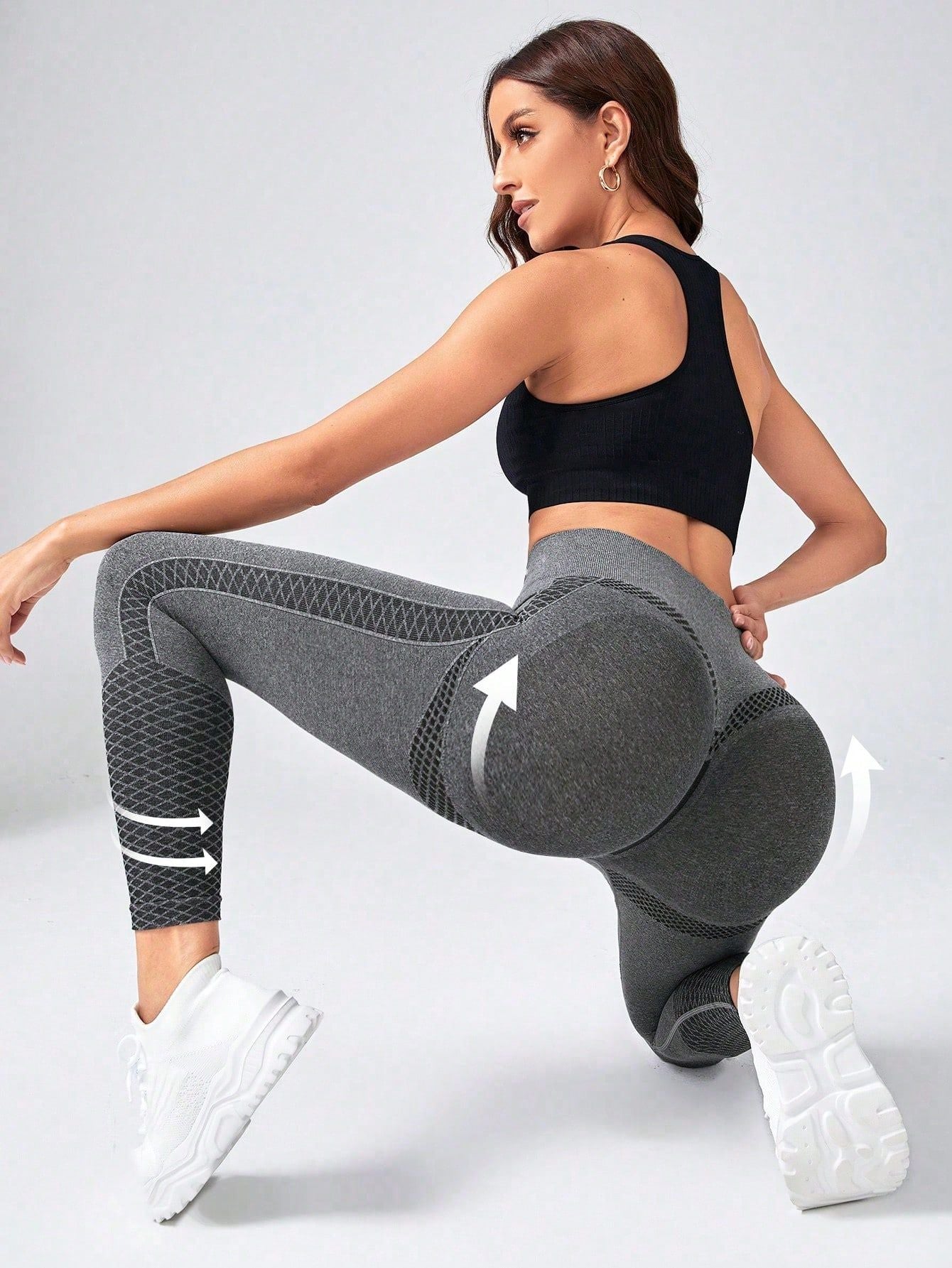 Calça Legging Texturizada Sem Costura Push Up