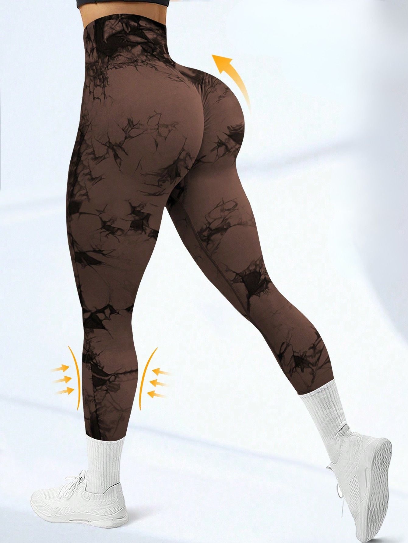 Calça Legging Seamless Tie Dye Empina Bumbum Com Compressão