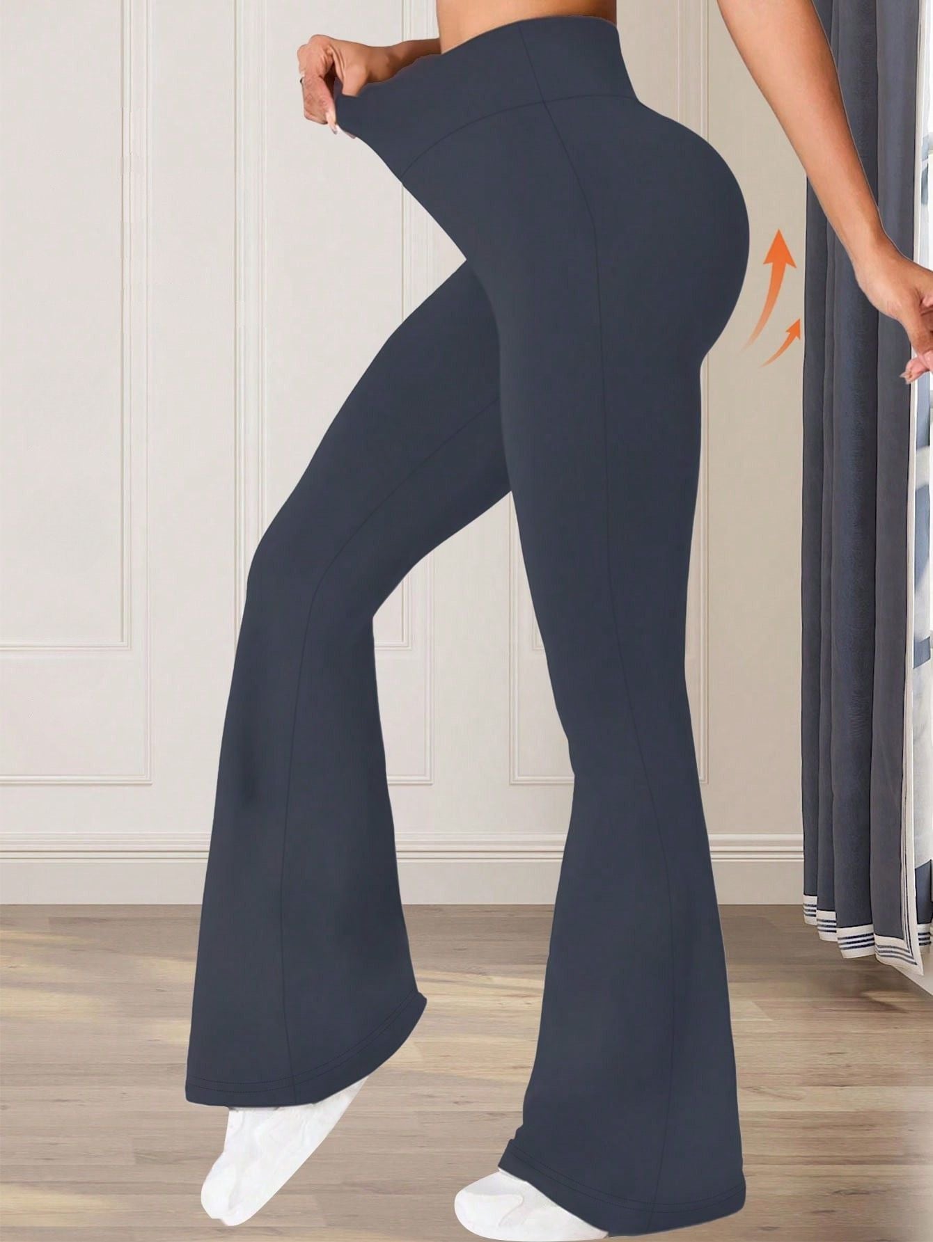 Calça Legging Flare Modeladora Cintura Alta Super Confortável