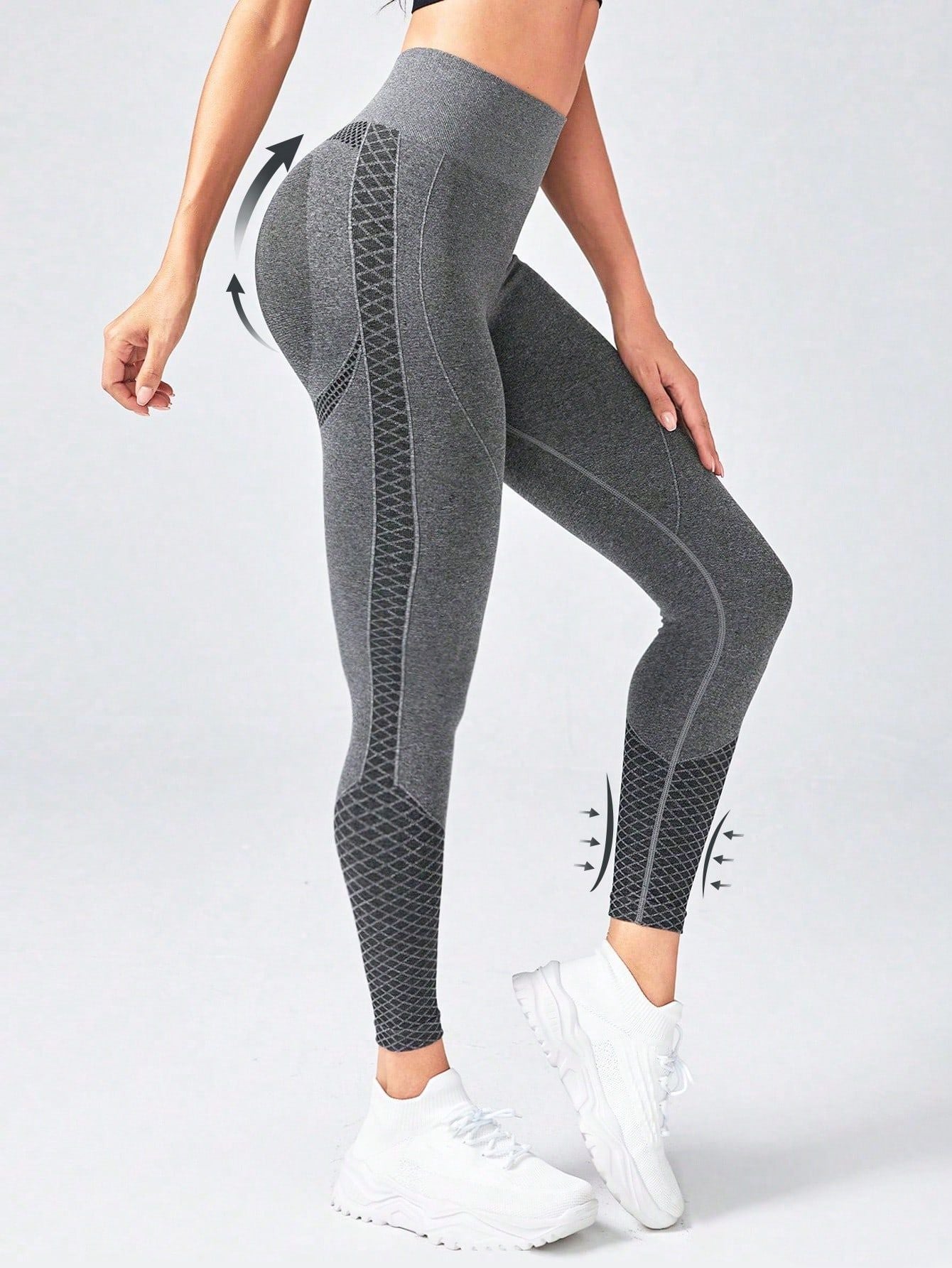 Calça Legging Texturizada Sem Costura Push Up