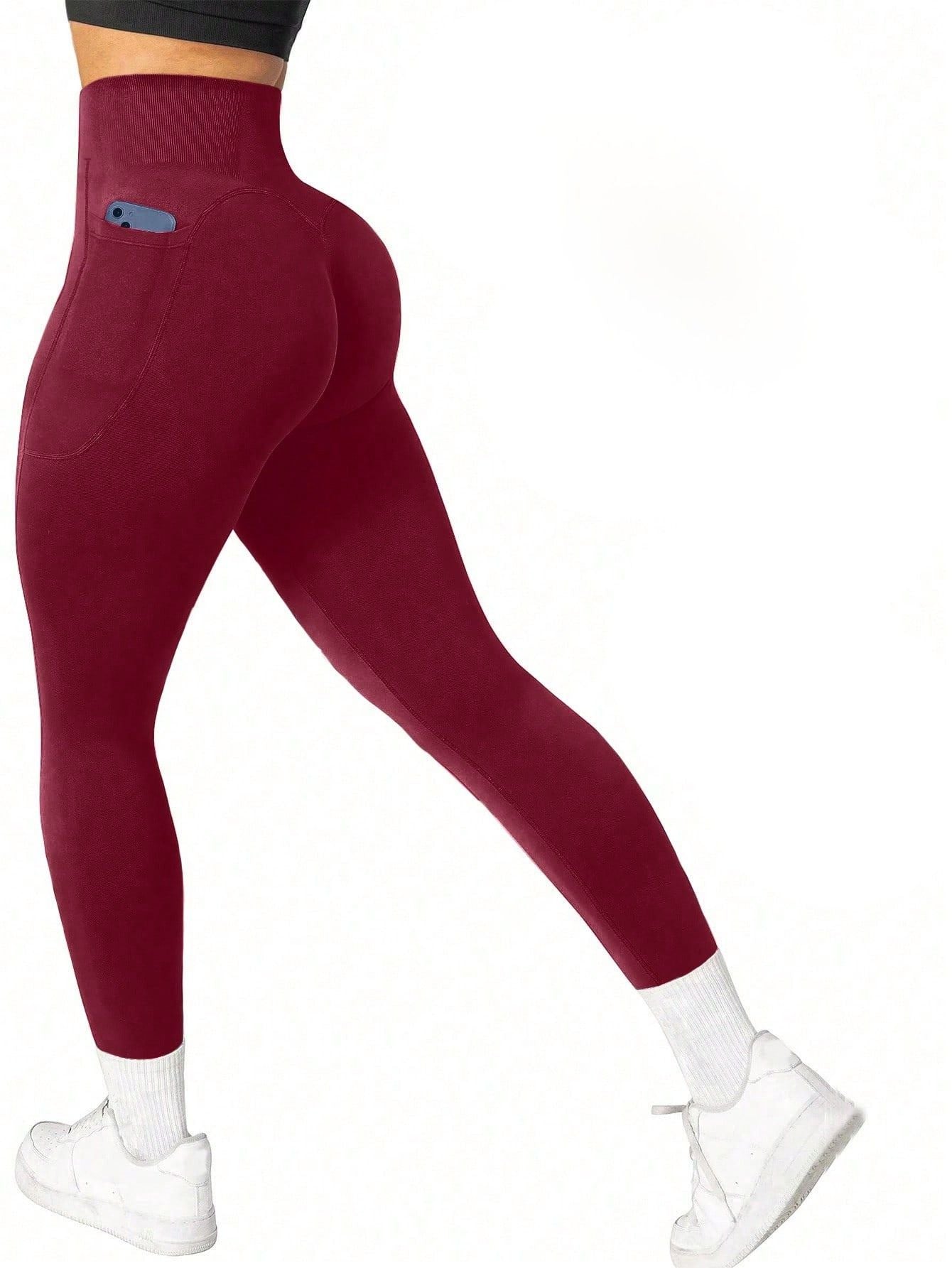 Calça Legging Seamless Cintura Alta Com Bolsos