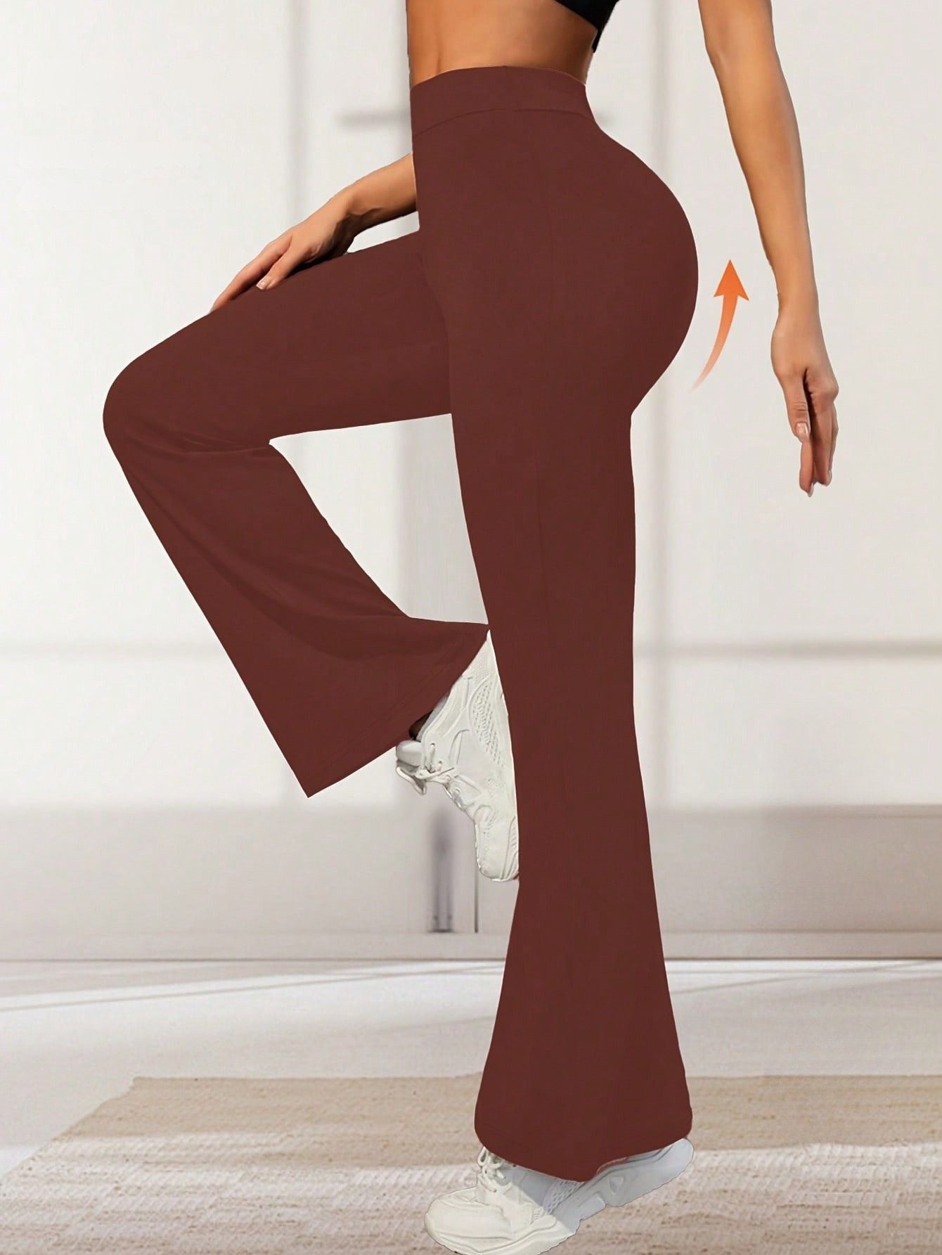 Calça Legging Flare Fitness Feminina Cintura Alta Modeladora