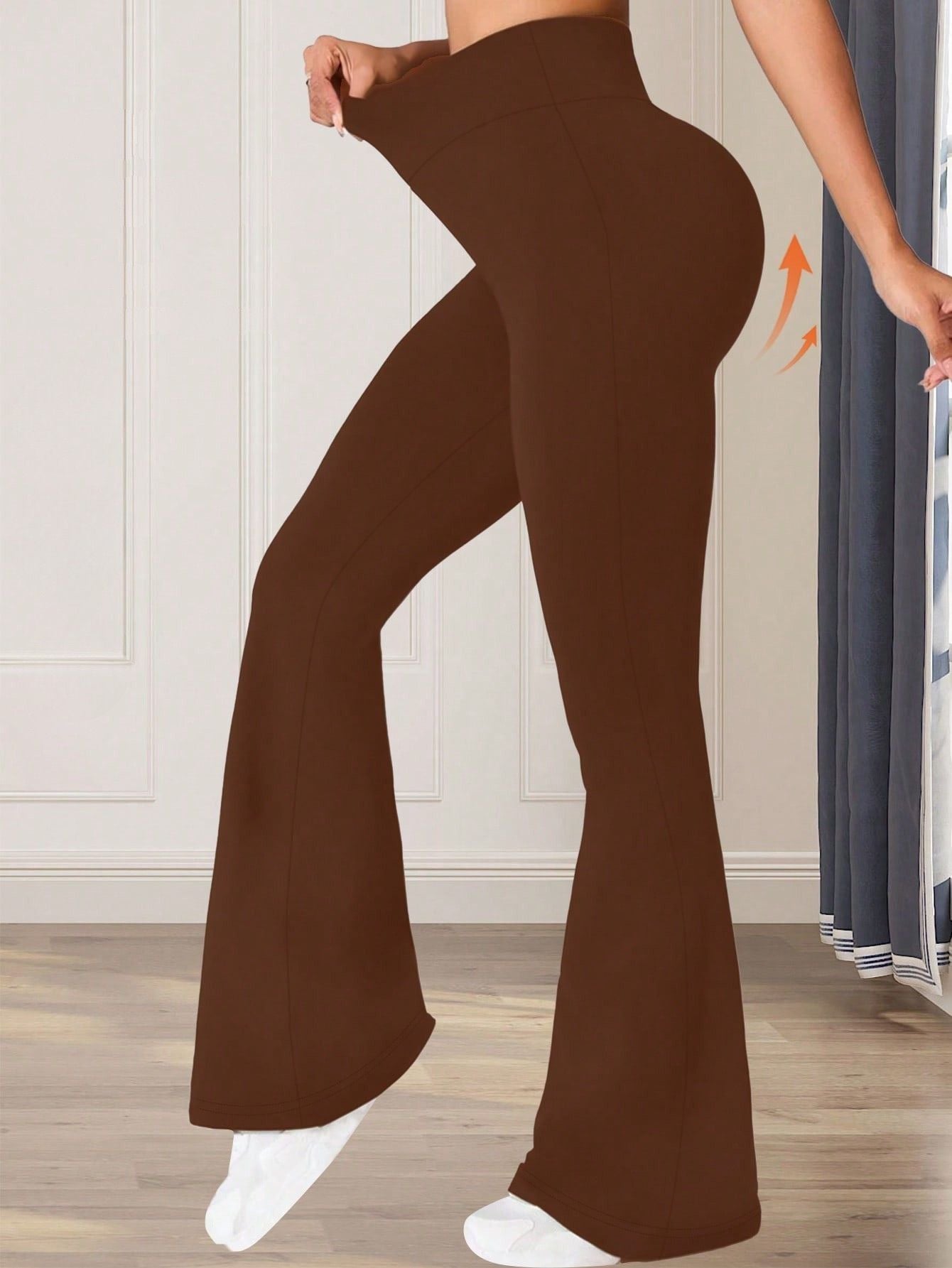 Calça Legging Flare Modeladora Cintura Alta Super Confortável