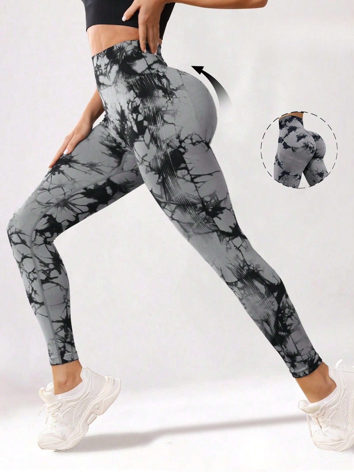 Calça Legging Tie Dye Texturizada Push Up