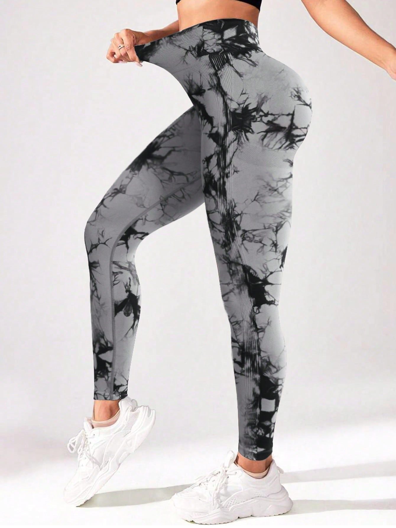 Calça Legging Tie Dye Texturizada Push Up
