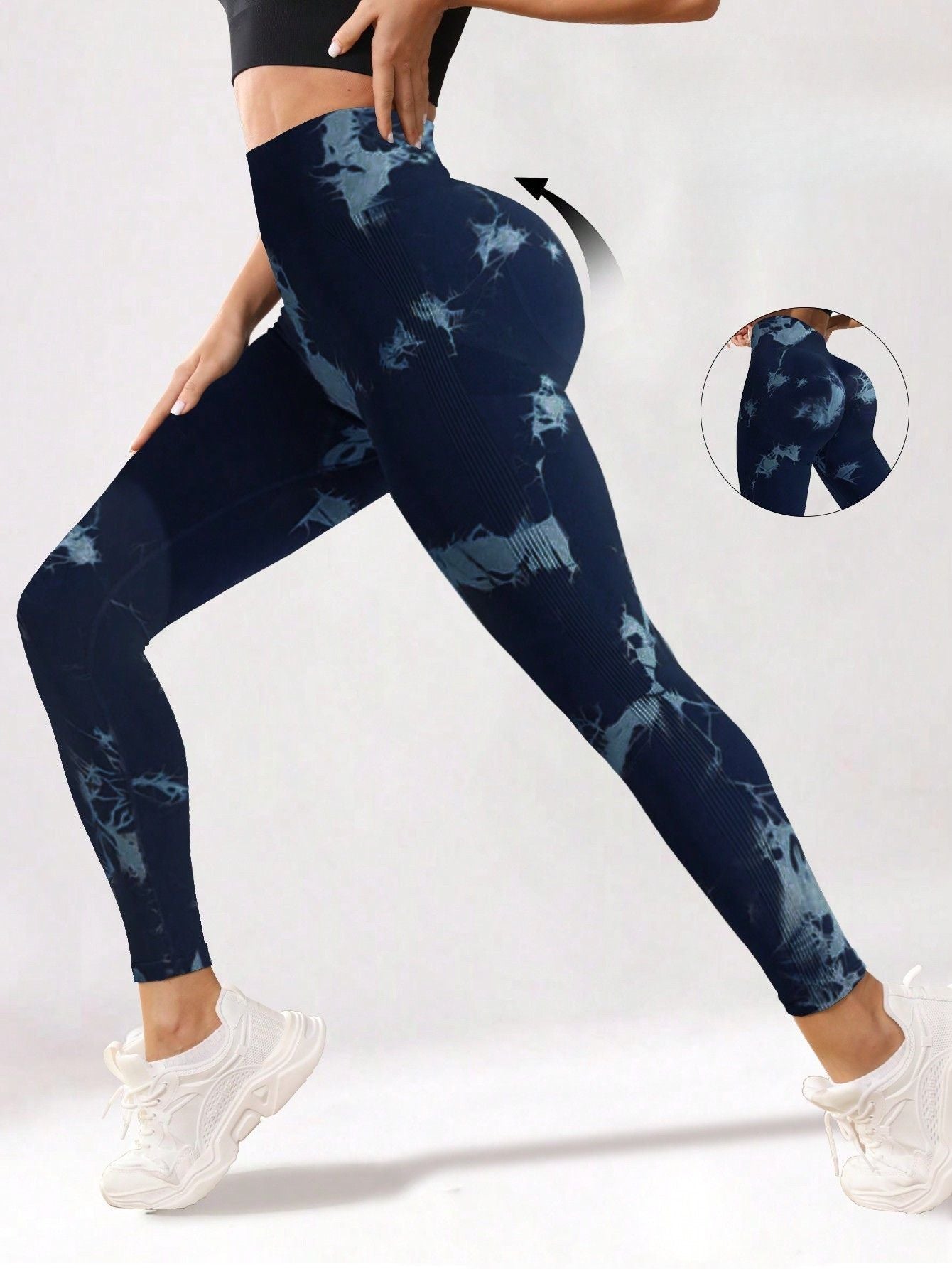 Calça Legging Tie Dye Texturizada Push Up