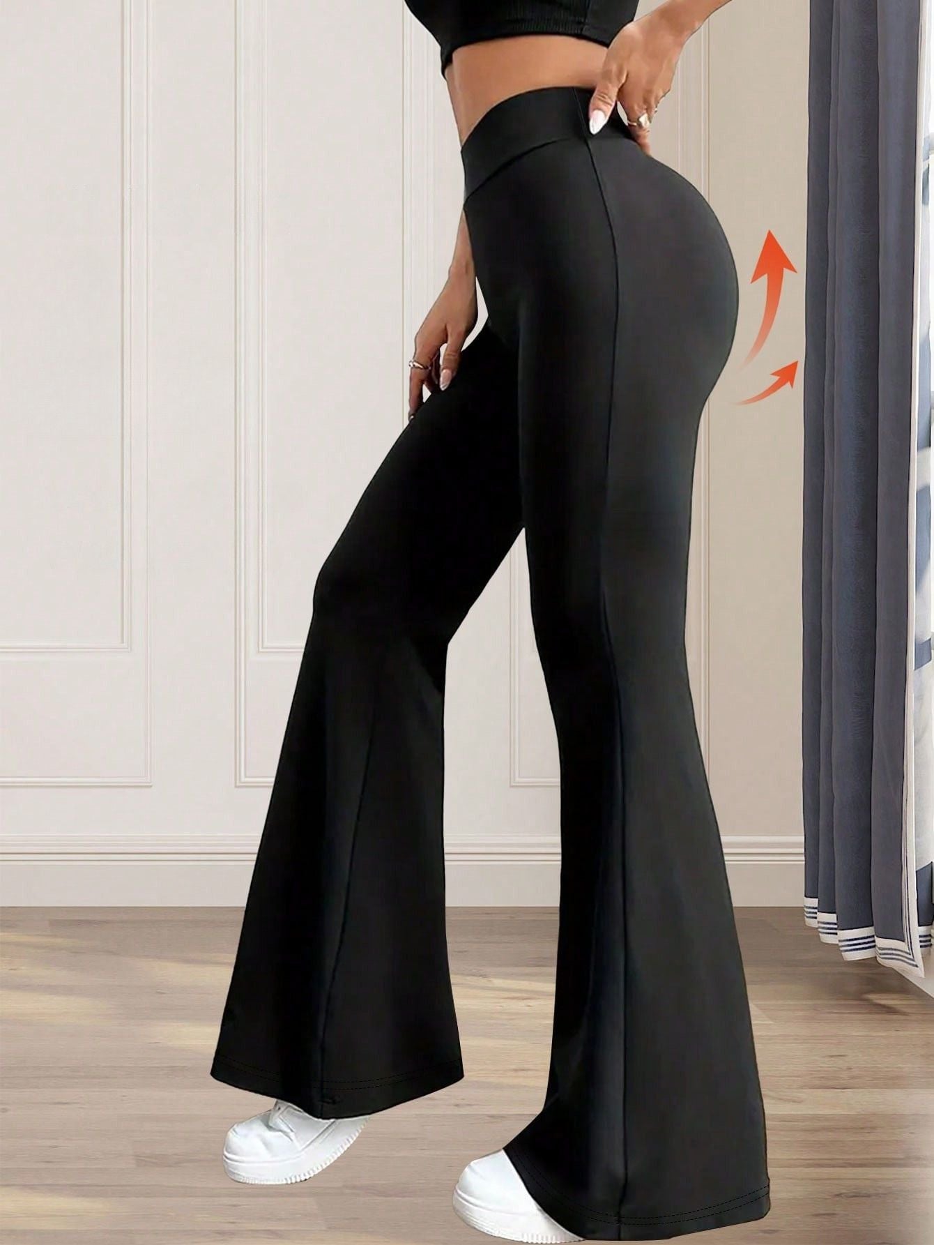Calça Legging Flare Modeladora Cintura Alta Super Confortável