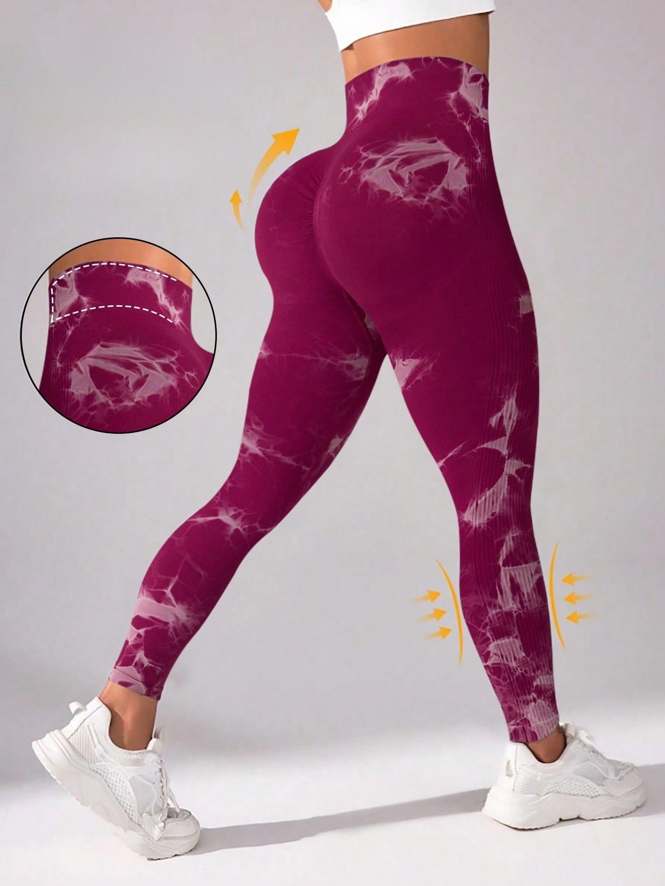 Calça Legging Tie Dye Seamless Com Compressão